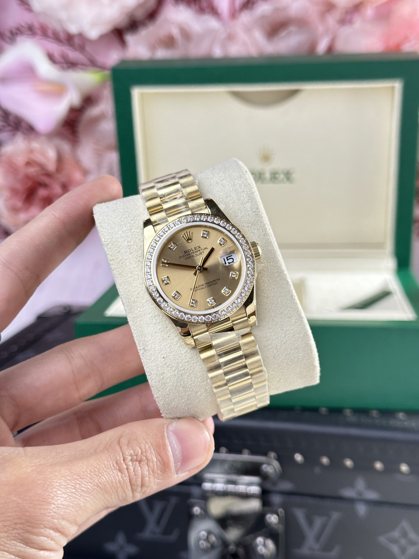 Rolex DateJust 278288 Replica Watch Yellow President Strap 31mm