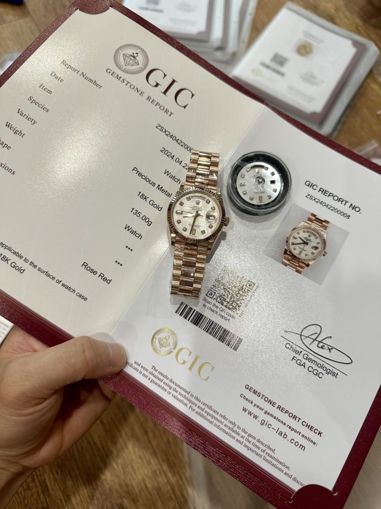 Rolex Day-Date 128235 Replica Watch Gold Wrapped Meteorite Dial 36mm