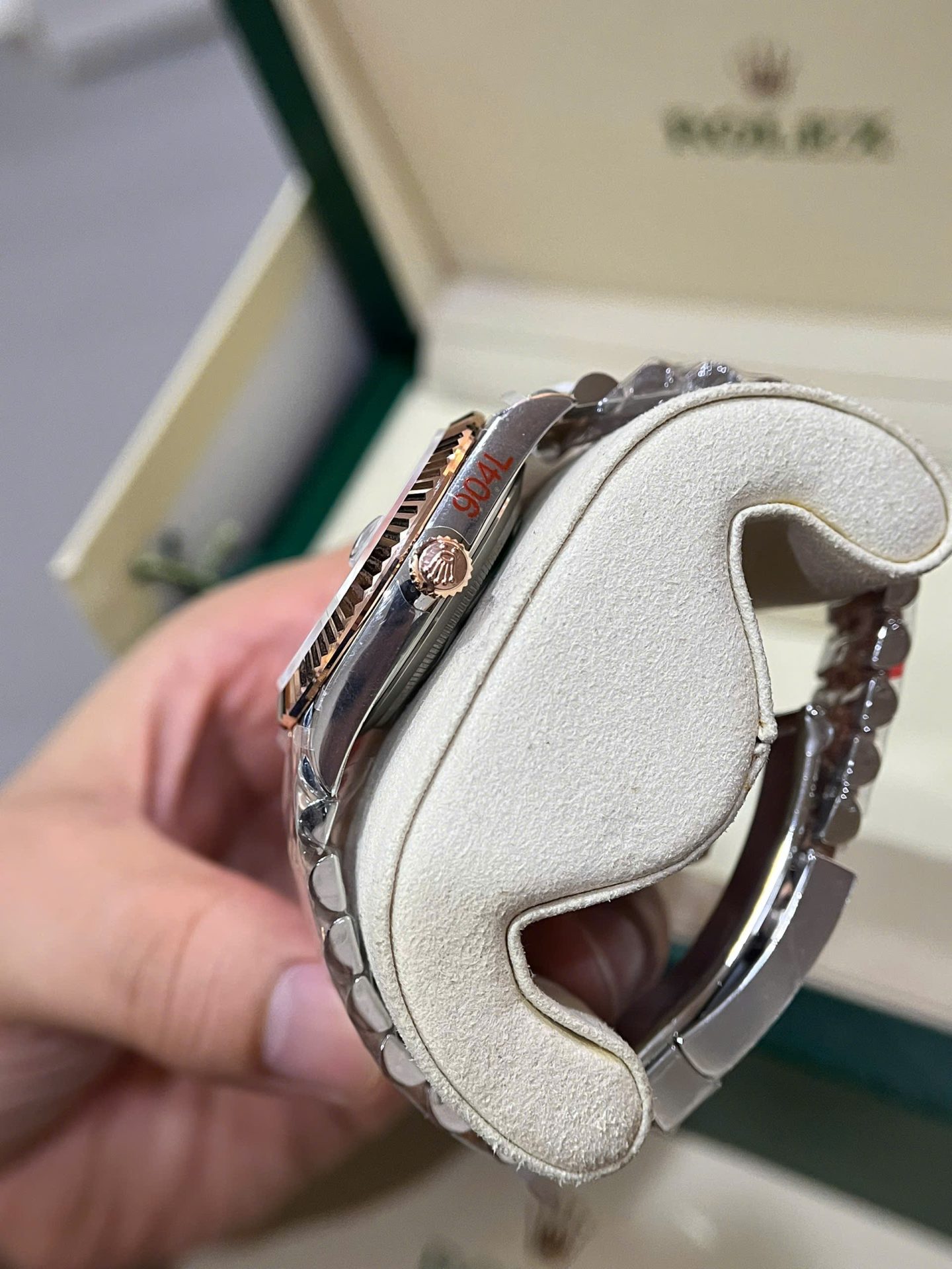 Rolex DateJust Dial Chocolate Replica Watch Custom Gold Wrapped GM Factory 41mm