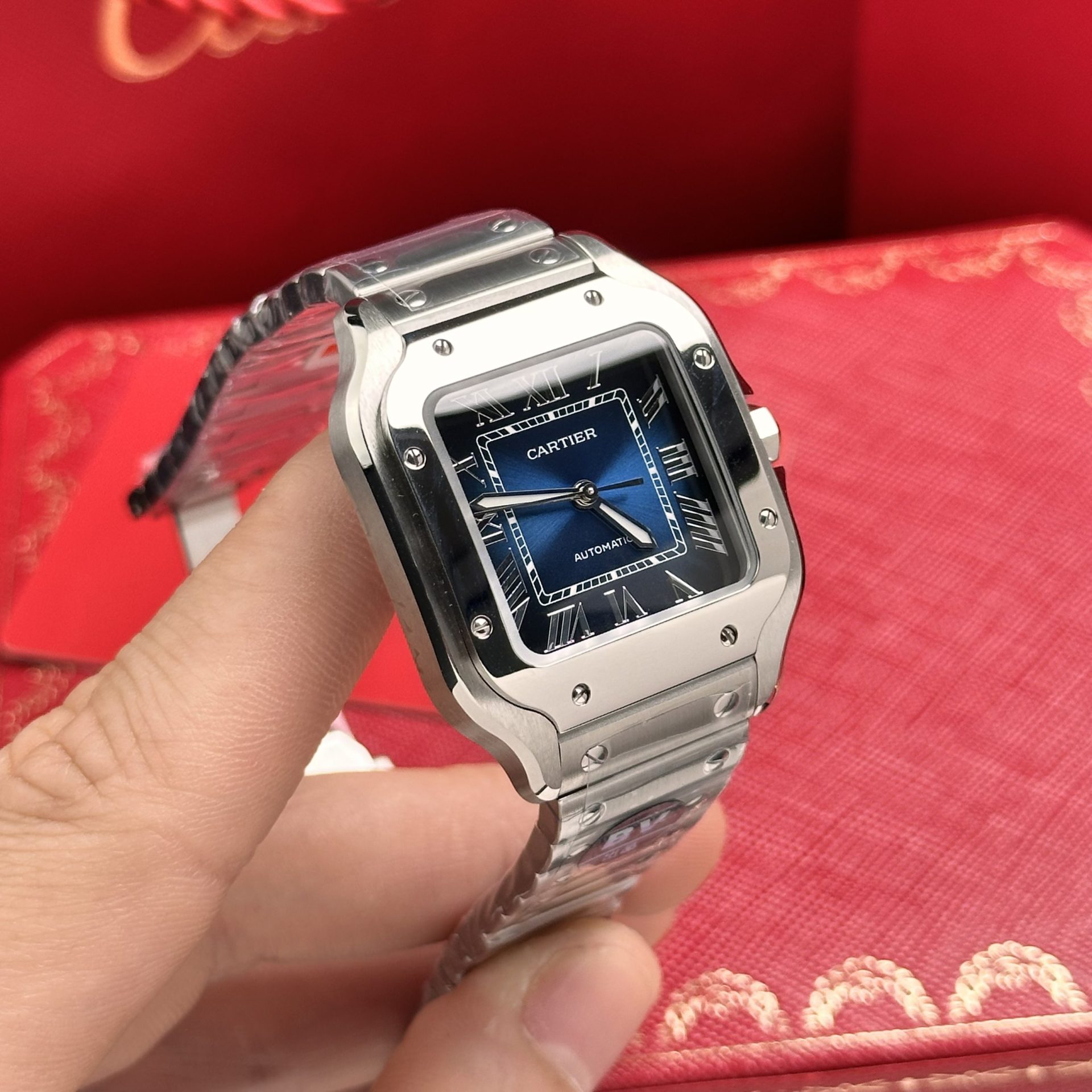 Cartier Replica Watch Santos WSSA0063 Blue Dial BV Factory 35mm