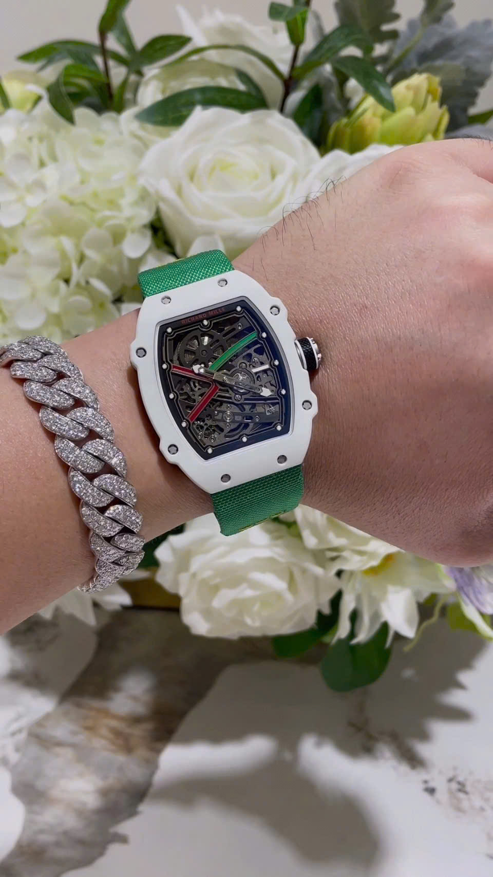 Richard Mille RM67-02 White Carbon Best Replica Watches Weight 37 Grams 38.7×47.52mm