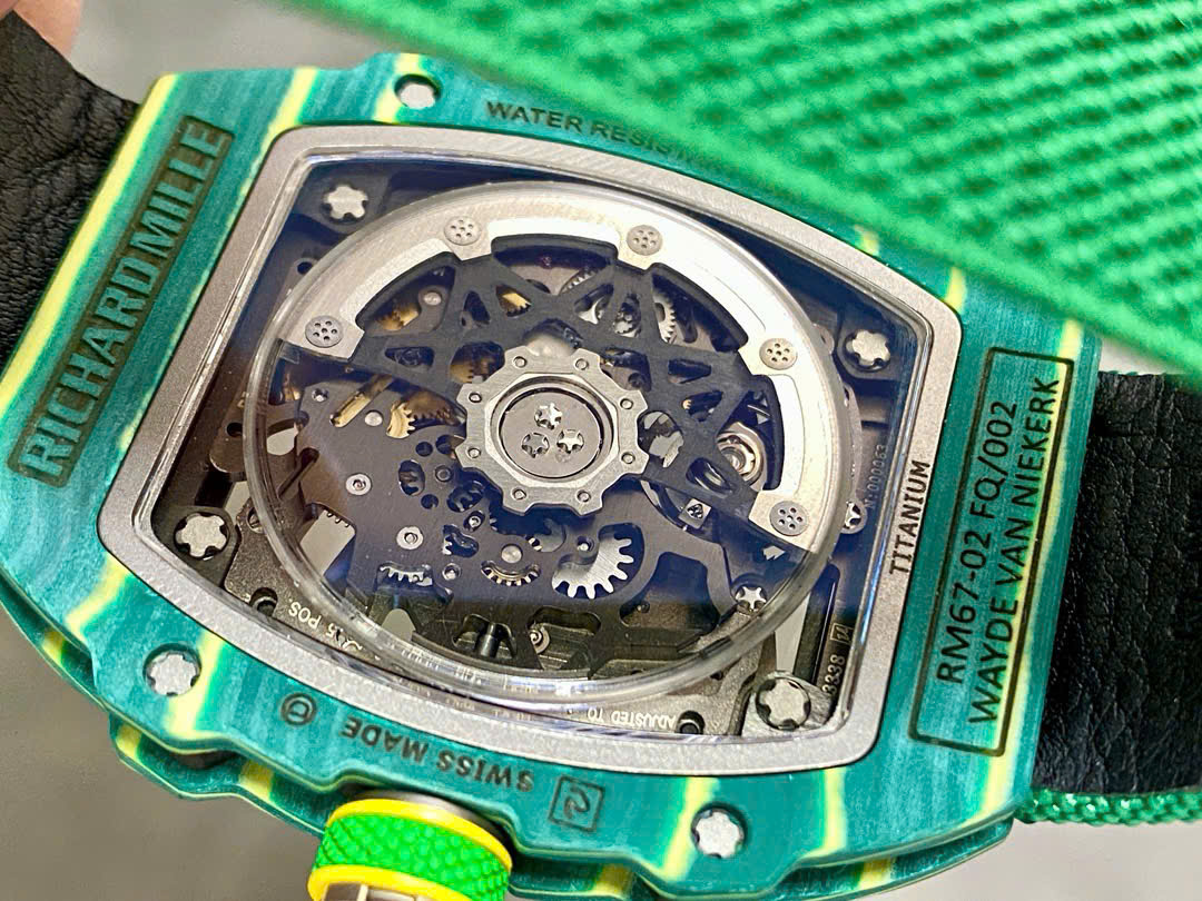 Richard Mille RM67-02 Case Green Carbon Refined Super Light 37 Grams 38.7×47.52mm