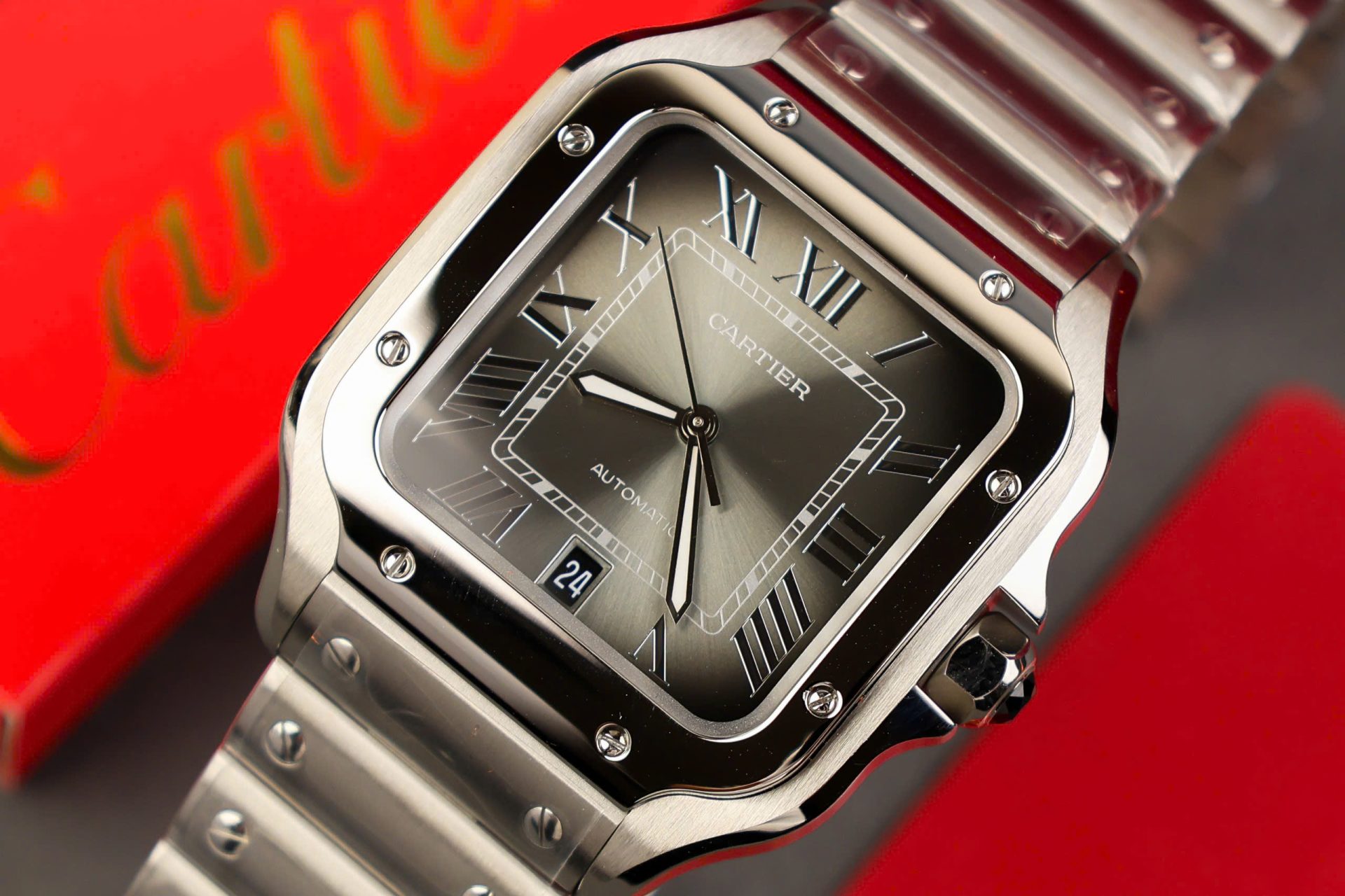 Cartier Santos Replica 11 Watch Gray Dial AF Factory 39.8mm