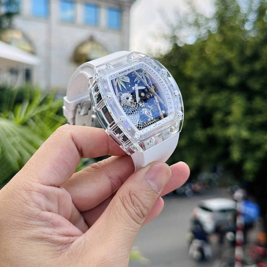 Richard Mille Replica Watch RM26-01 Tourbillon Sapphire Motifs Panda 43mm