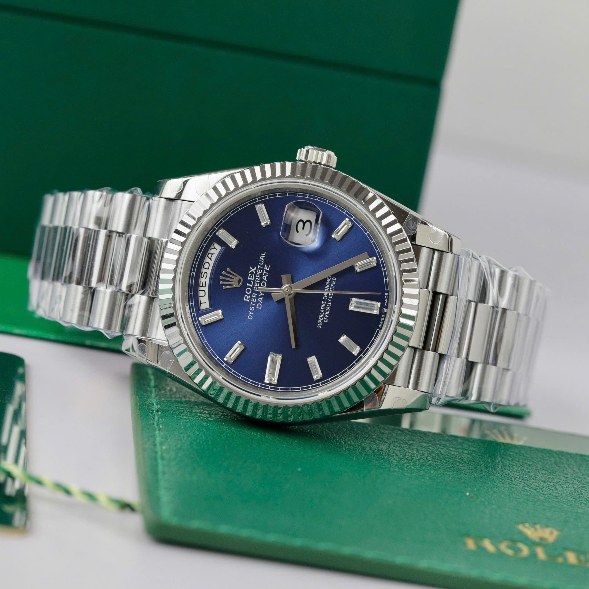 Rolex Replica Watch Day-Date 228236 Dial Blue Weight 178gram GM Factory 40mm