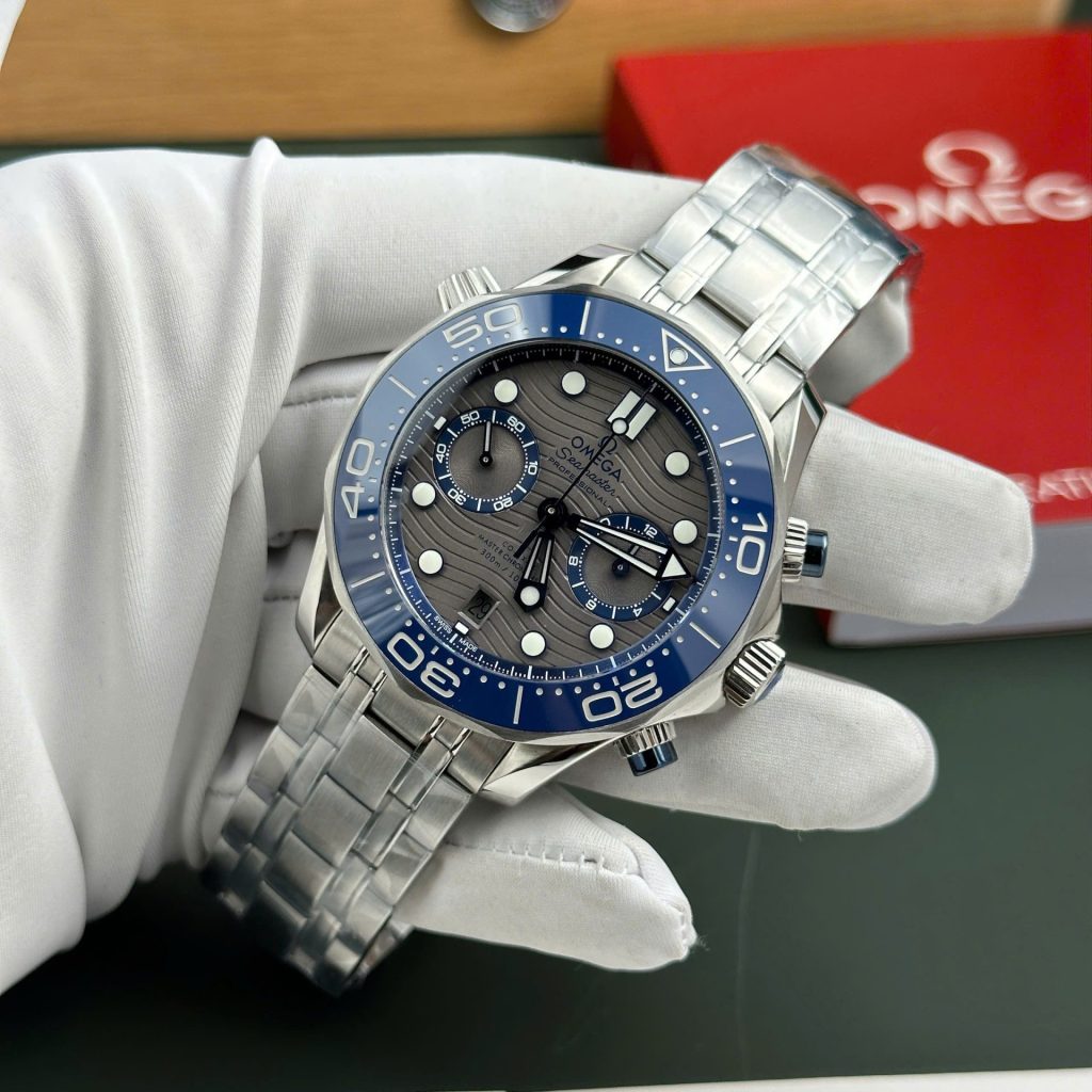 Omega Best Copies Watch Seamaster Diver 300M Chronograph Dial Gray N1 Factory 44mm
