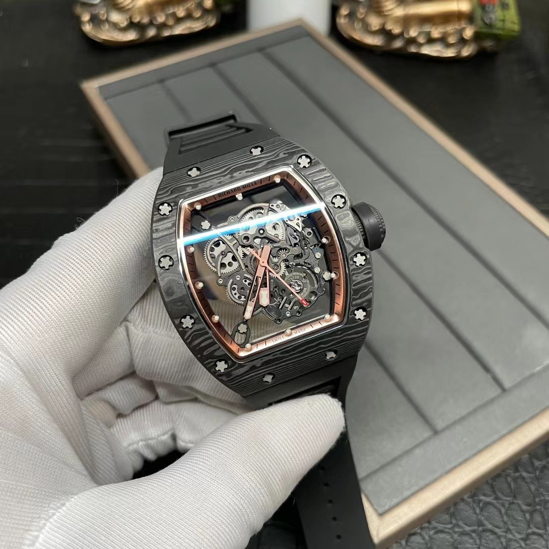 Richard Mille RM055 Carbon NTPT Replica 1:1 Watch Black BBR 45mm