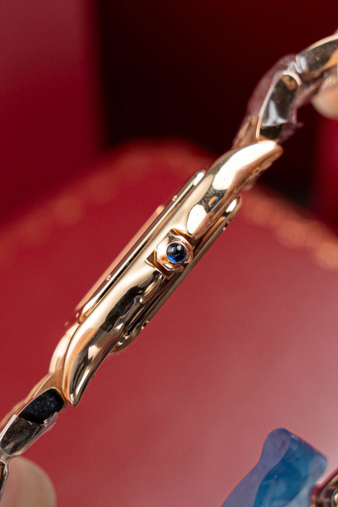 Cartier Panthere WJPN0009 Rose Gold Replica Watches Bezel Diamonds Moissanite 27x37mm