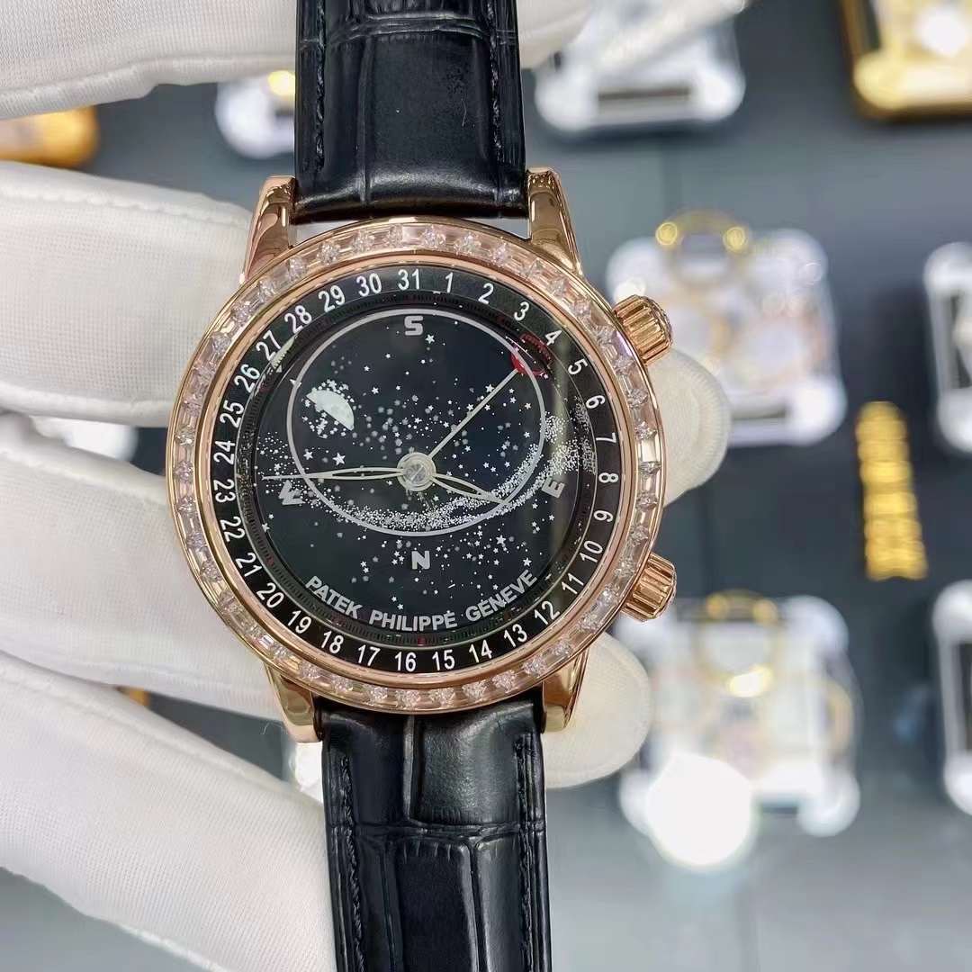Patek Philippe Sky Moon Celestial 6104R Replica Watch Black Dial 40mm