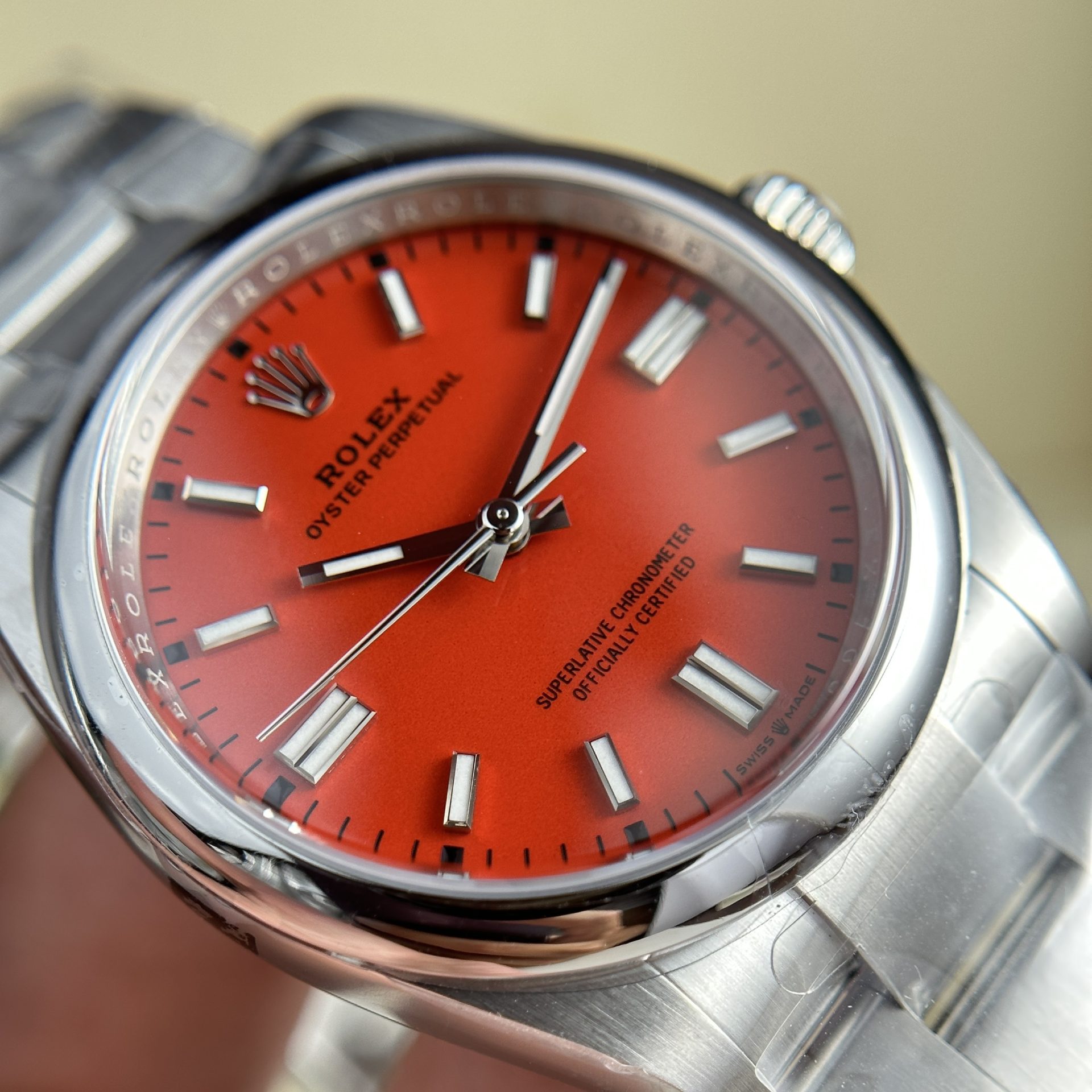 Rolex Replica Watch Oyster Perpetual 126000 Red Dial Clean Factory 36mm