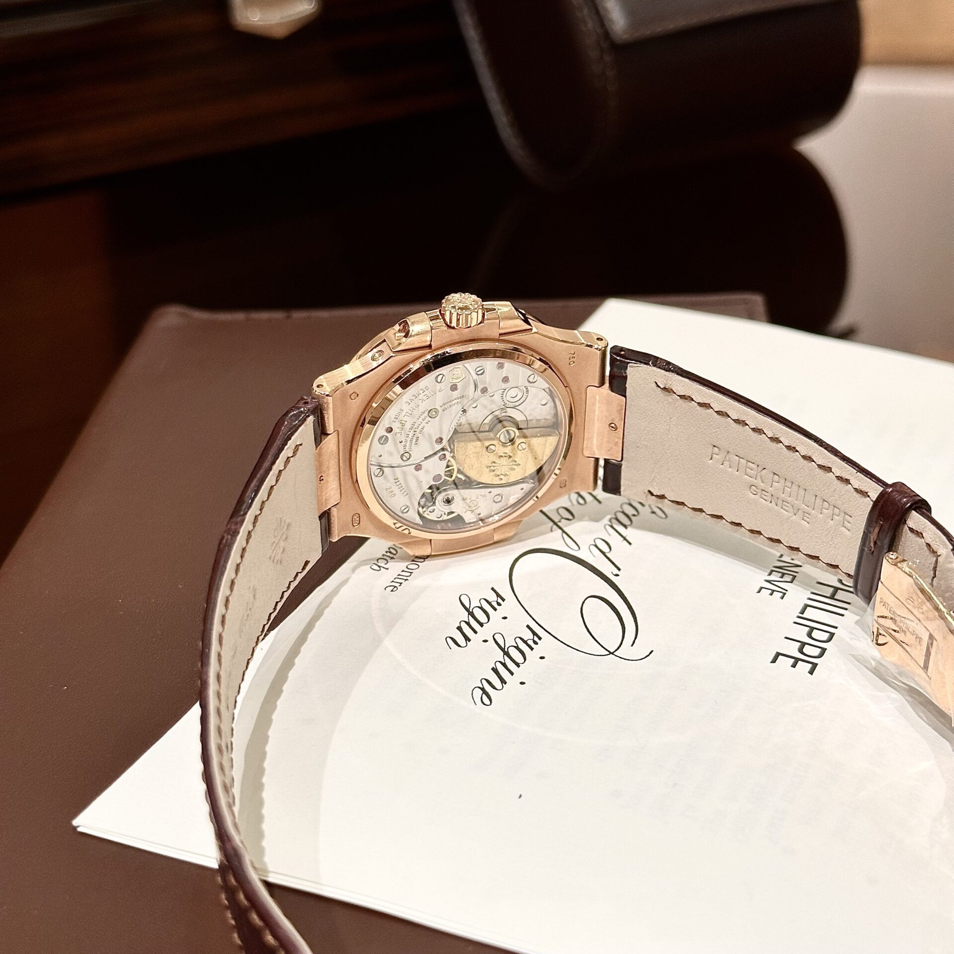 Patek Philippe Nautilus 5724 Gold Wrapped With Ruby Bezel 40mm
