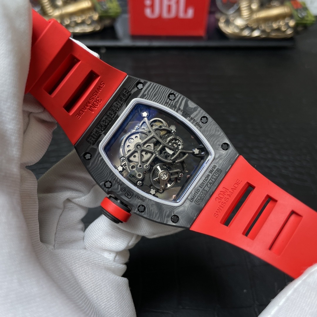 Richard Mille RM055 Carbon NTPT Replica 1:1 Watch Red BBR 45mm
