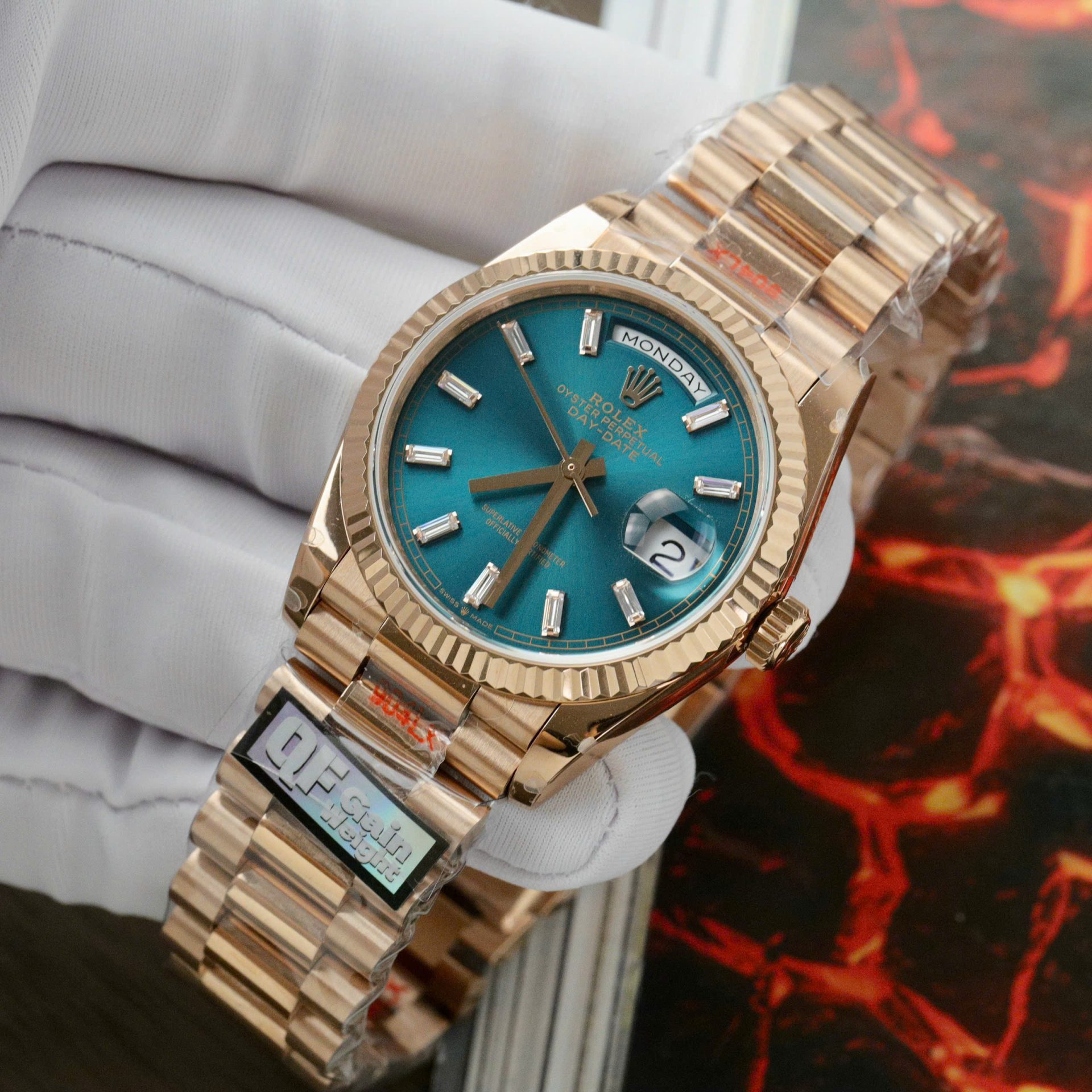 Rolex Day-Date 128235 Best Replica Watch Weight 158 Grams QF Factory 36mm