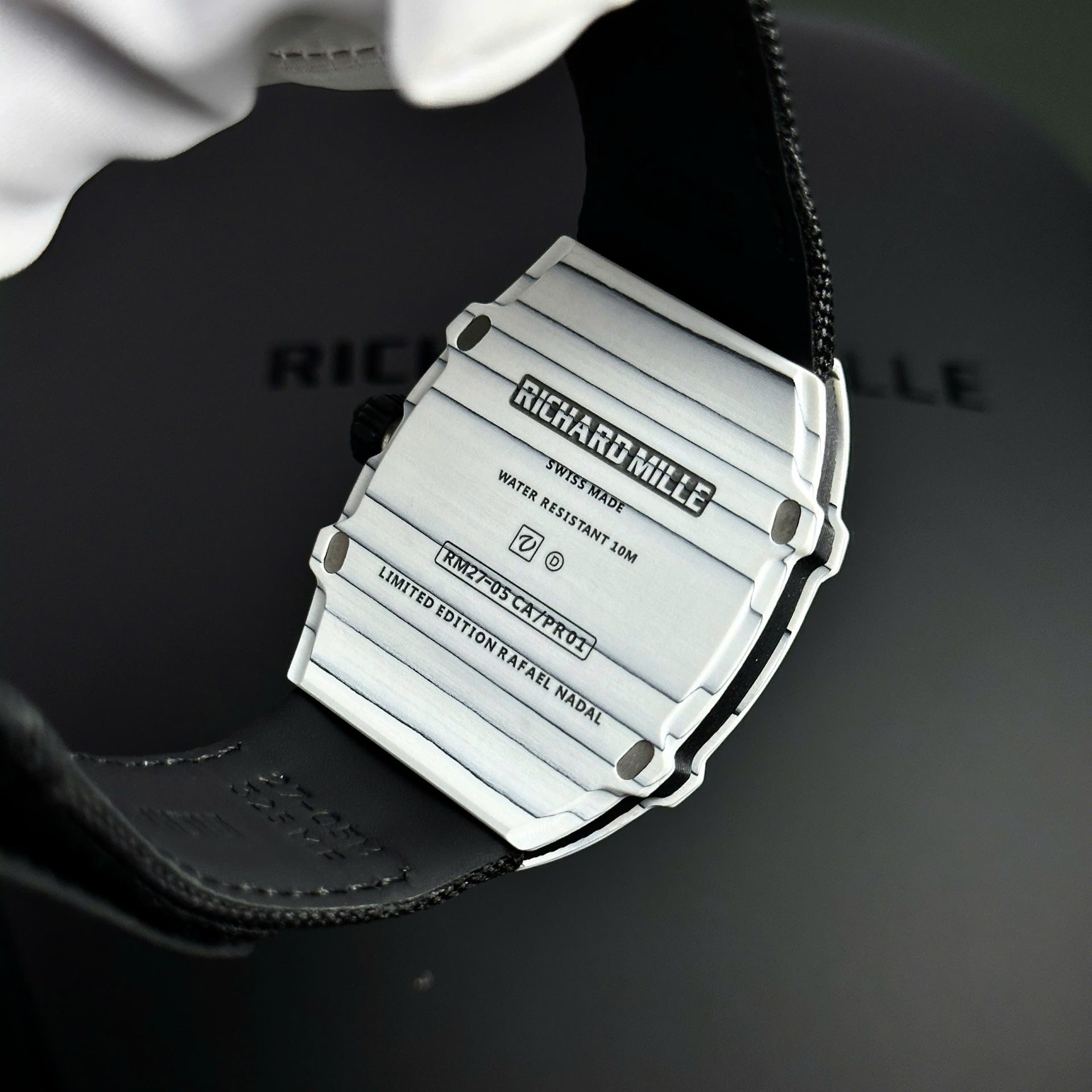 Richard Mille RM27-05 Rafael Nadal Replica Watch White Carbon Case 37.25×47.25mm