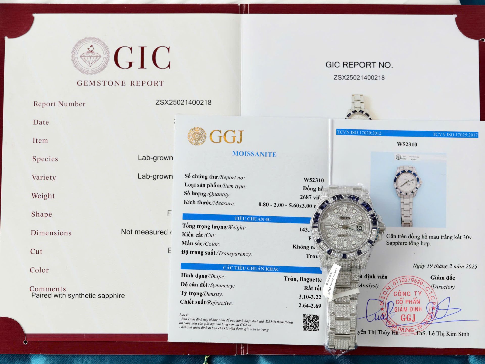 Rolex GMT-Master II Replica Watch Sapphire + Diamonds Moissanite 40mm