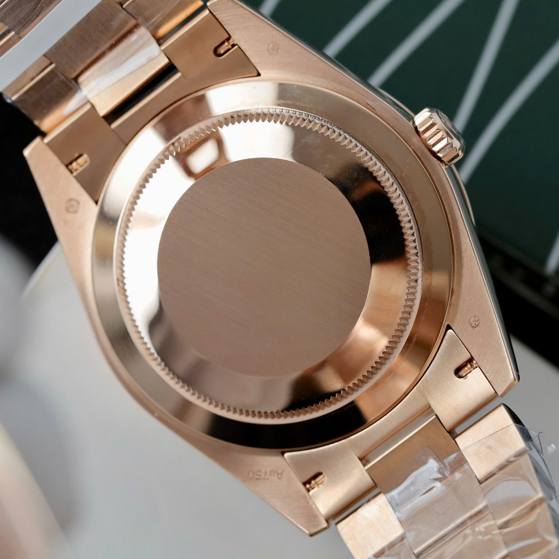 Rolex Day-Date Custom Rose Gold Wrapped + Dial Moissanite Diamonds 40mm