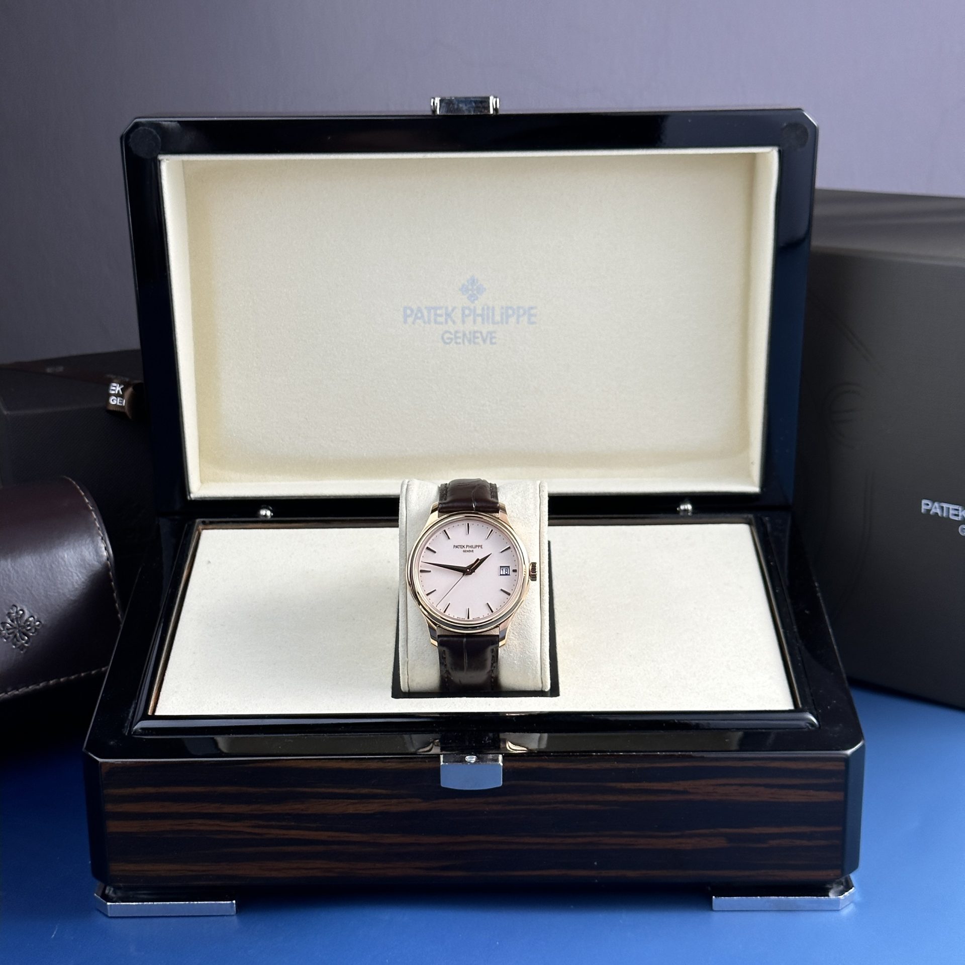 Patek Philippe Replica Watches Calatrava 5227R Leather Strap 3K Factory 39mm