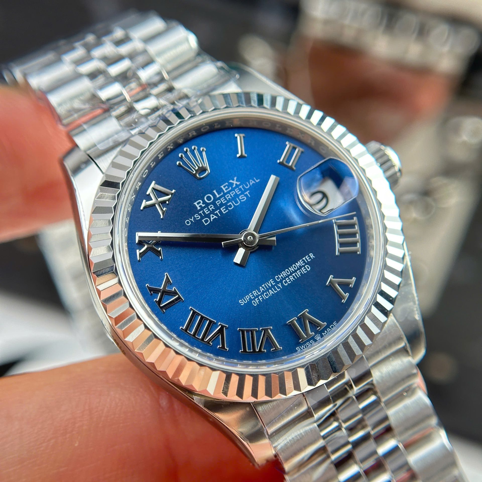 Rolex DateJust Clone Watches Dial Blue Jubilee Strap THB Factory 31mm
