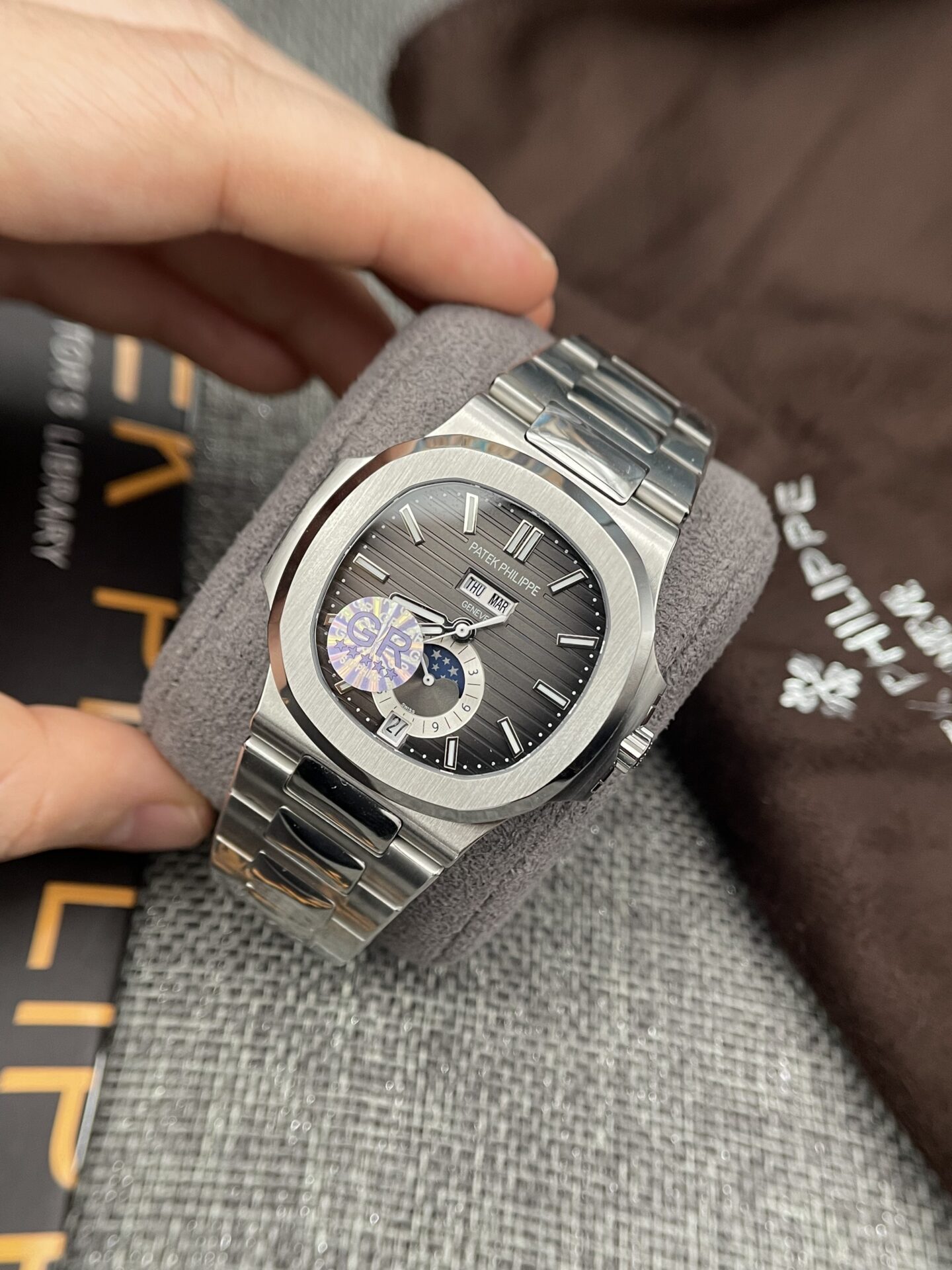Patek Philippe Nautilus 5726 Best Replica Watch Gray Dial GRF 40.5mm