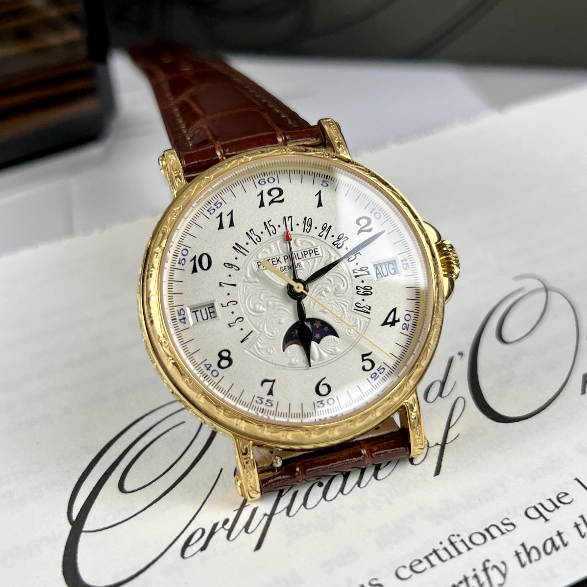 Patek Philippe Replica Watch Grand Complications 5160R Leather Strap 38mm