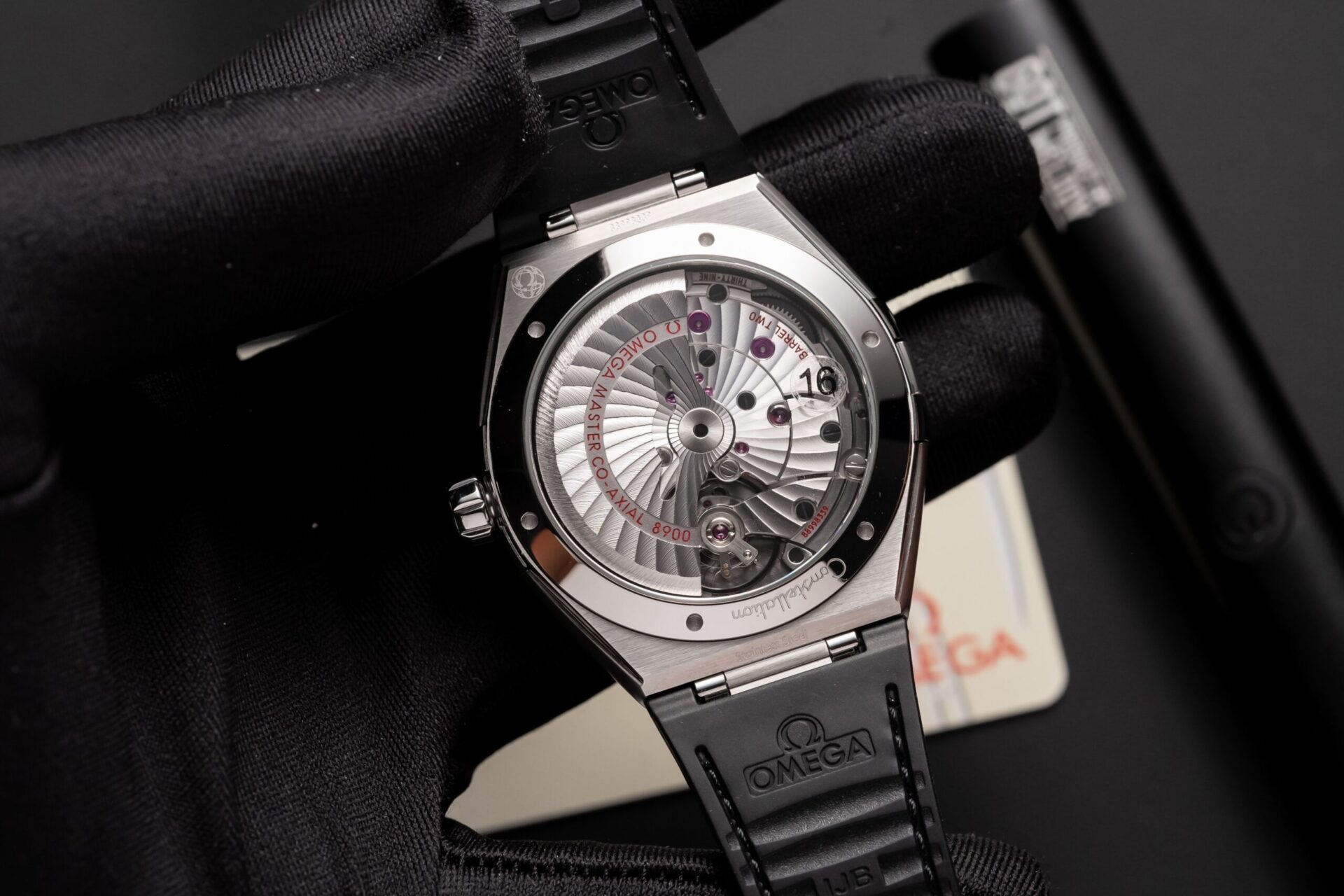 Omega Constellation Replica Watch Black Dial Leather Strap 42mm