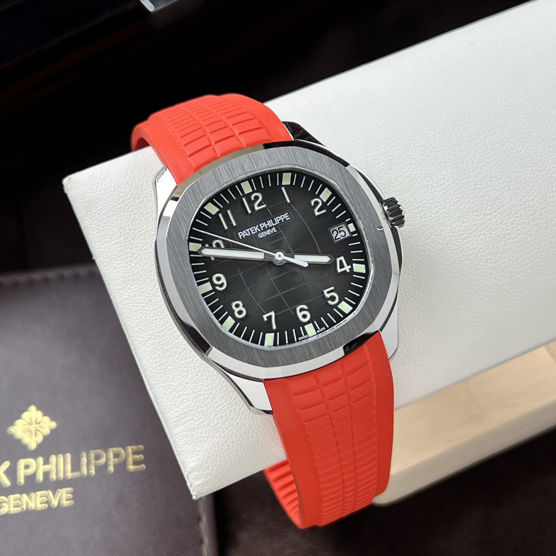 Patek Philippe Replica Watch Aquanaut 5167A Red Rubber Strap 3K Factory 40mm