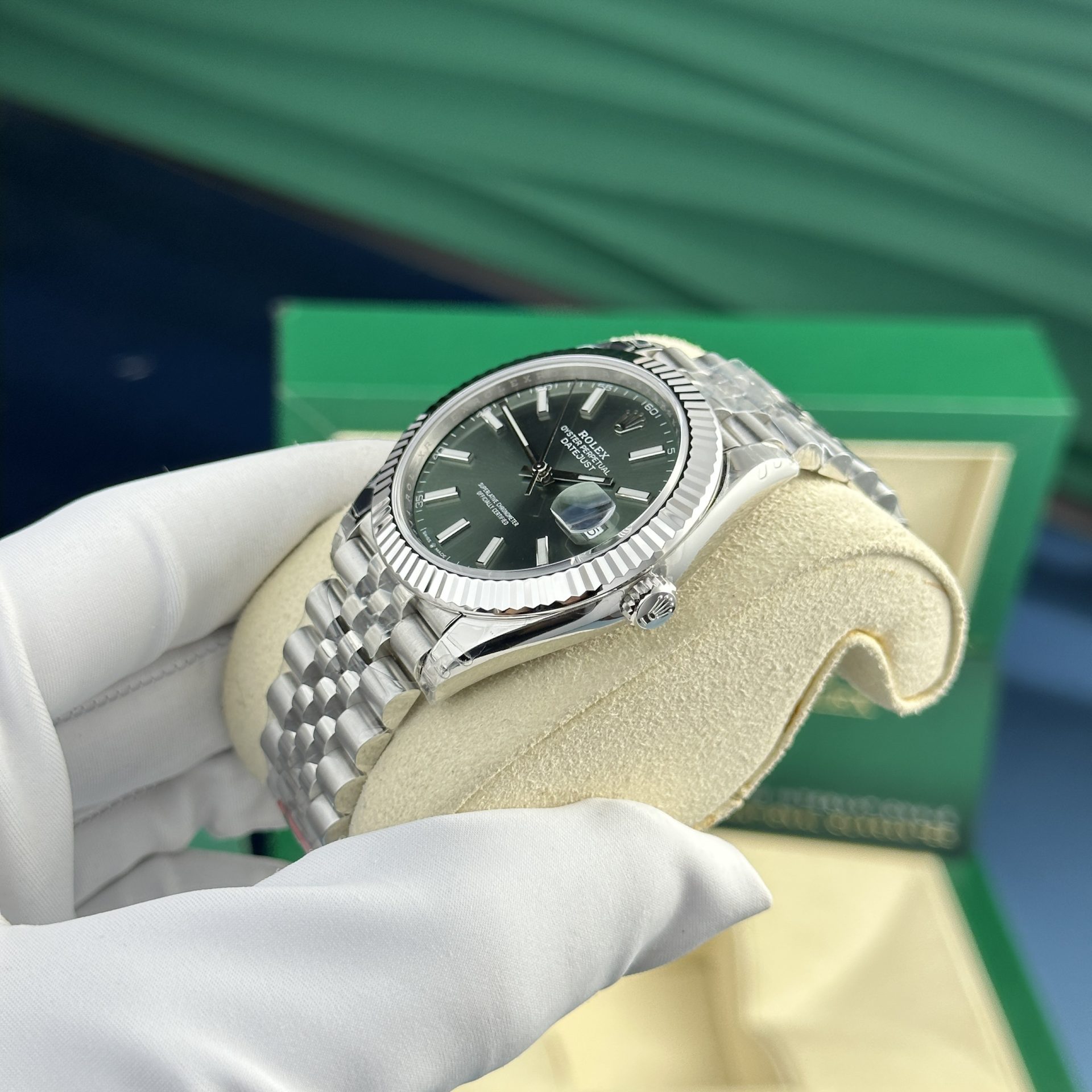 Rolex Replica Watch DateJust 126334 Green Dial VS Factory 41mm