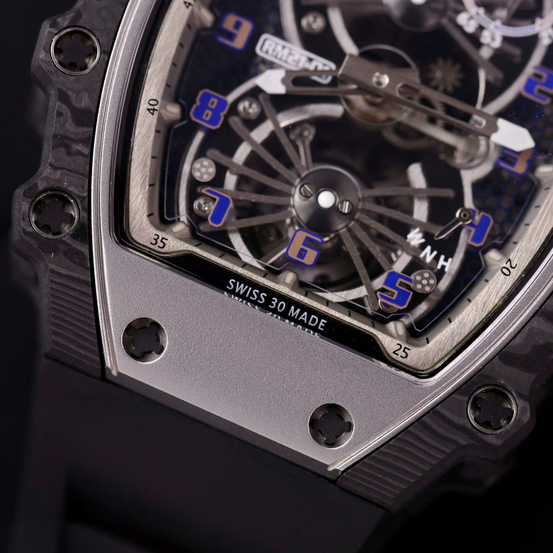Richard Mille RM21-01 Tourbillon Best Replica Watch Rubber Strap 45mm