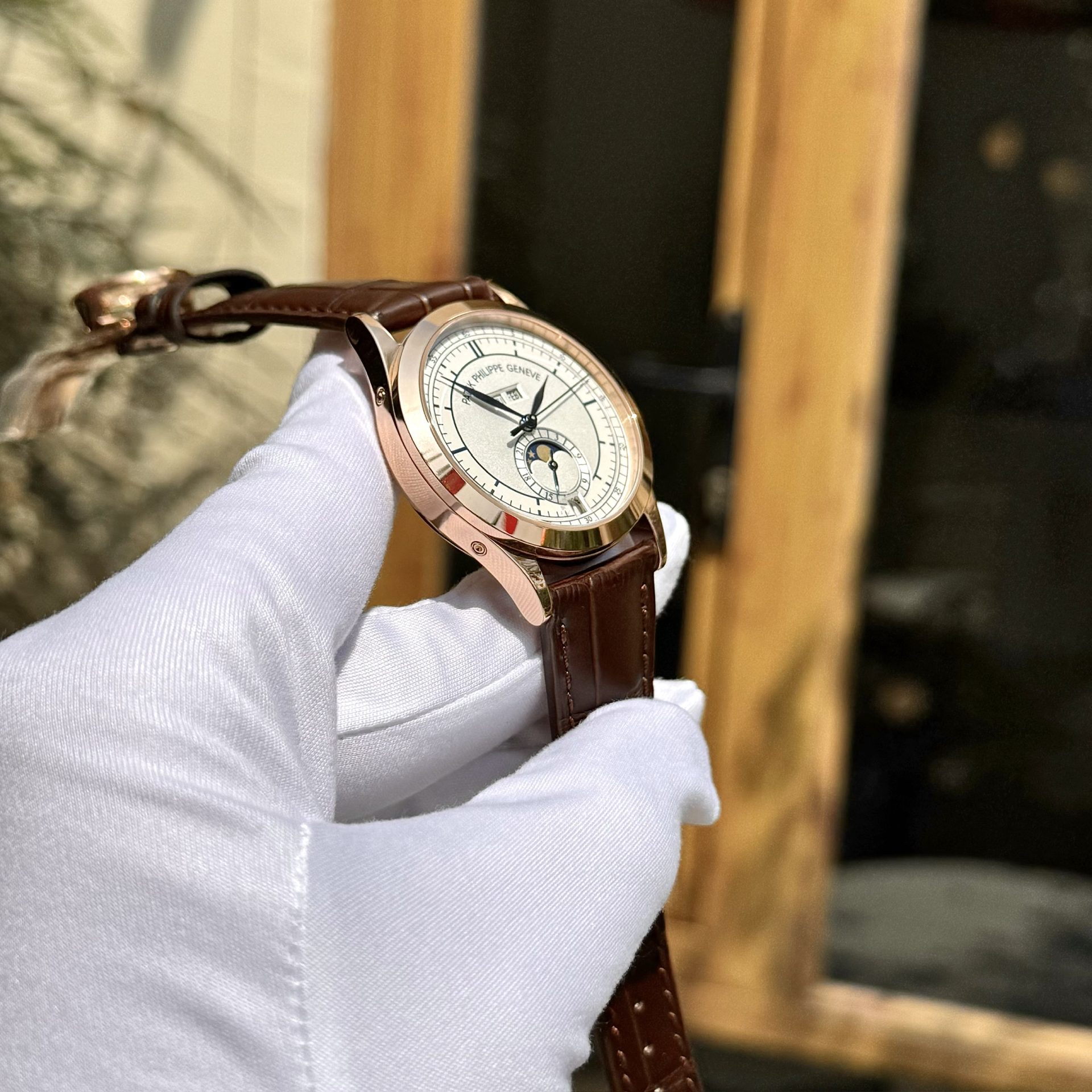 Patek Philippe Replica Watch Complications 5396R Men Leather Strap GR Factory 38.5mm