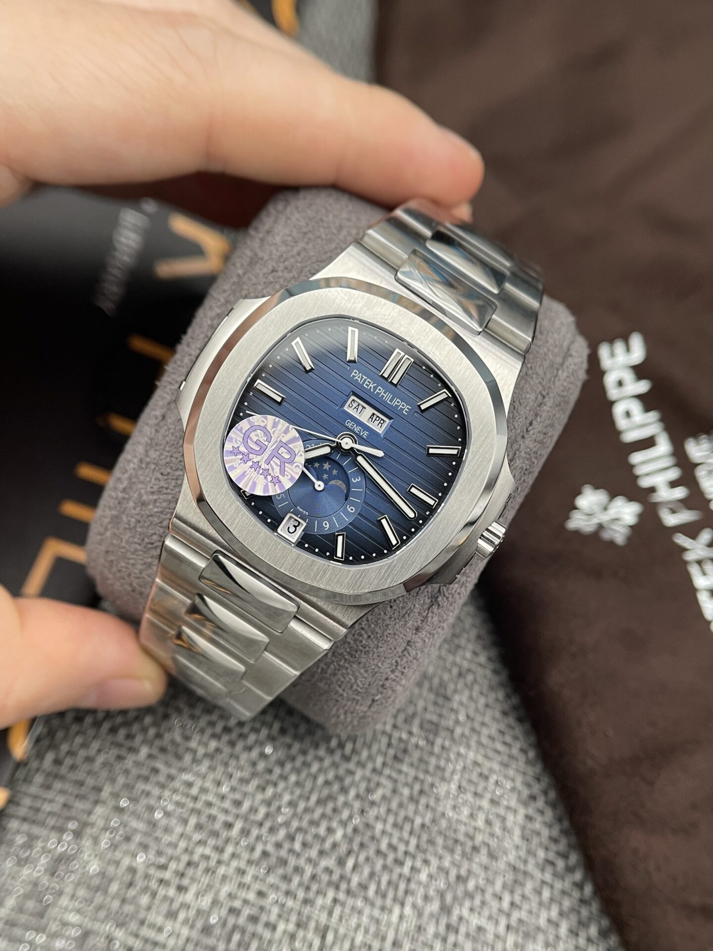 Patek Philippe Nautilus 5726 Best Replica Watch Blue Dial GRF 40.5mm