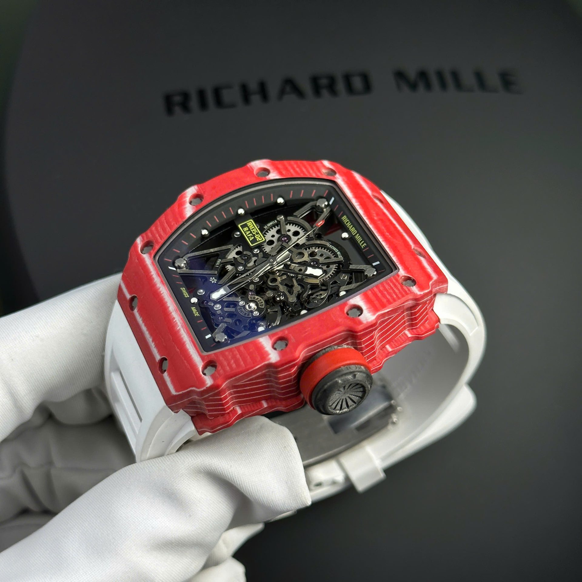 Richard Mille Replica Watch RM35-02 Rafael Nadal Red Quartz TPT 44mm