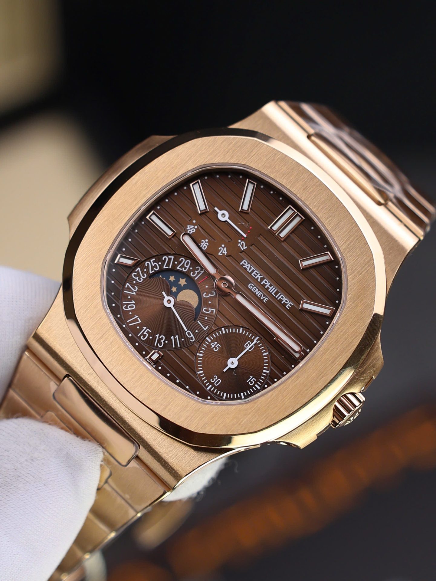 Patek Philippe Nautilus 5712R Replica Watch Dial Brown PPF Factory 40mm