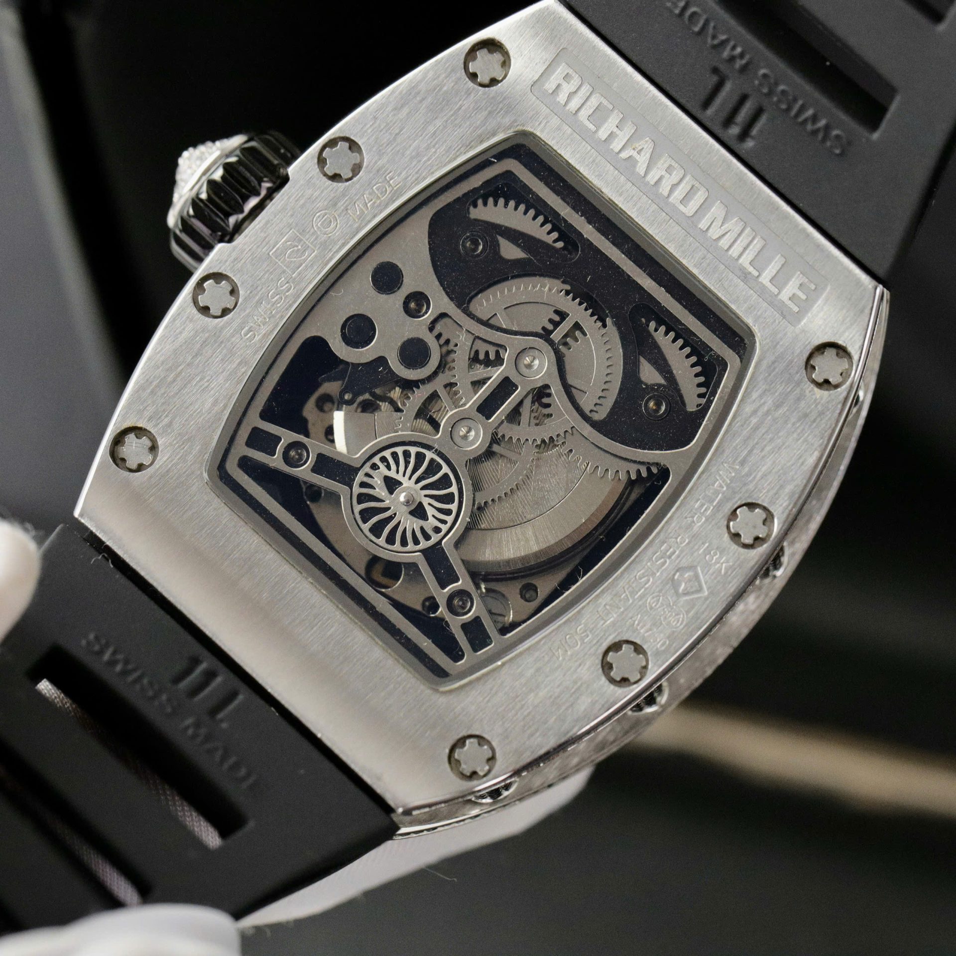 Richard Mille Replica Watch Rubber Strap Black 42mm