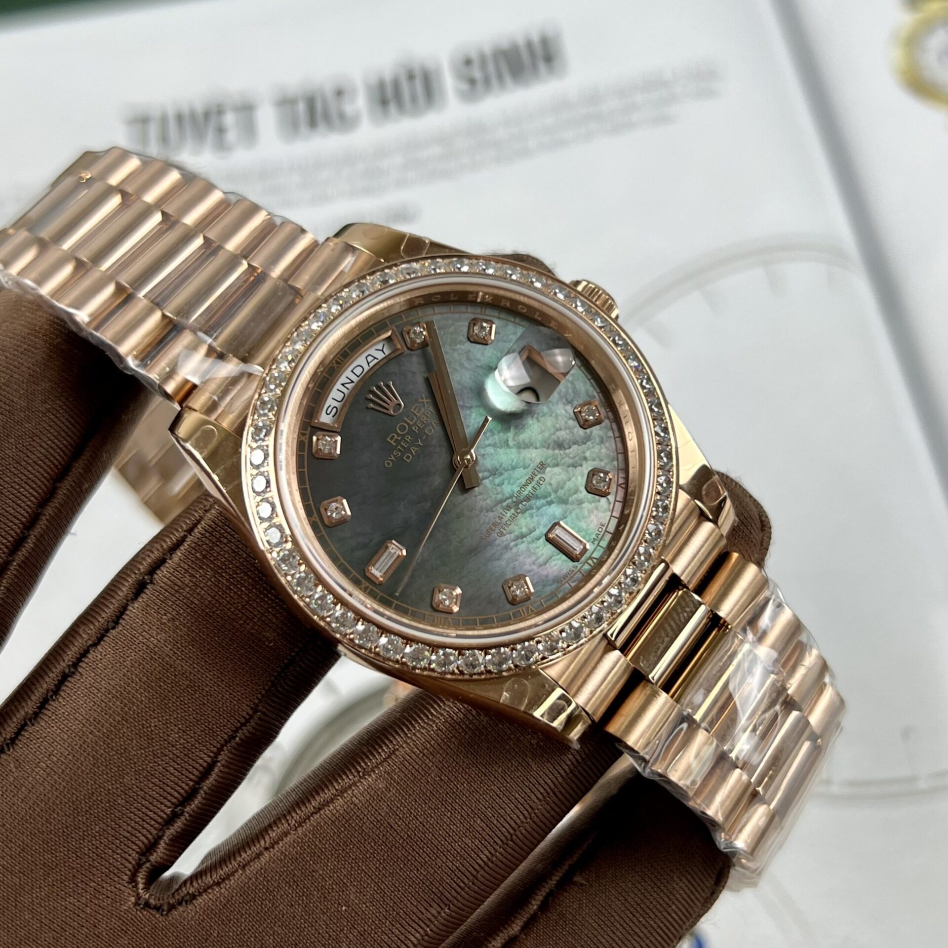 Rolex Day-Date Fake Watch Mother Of Pearl Dial TW Factory 40mm