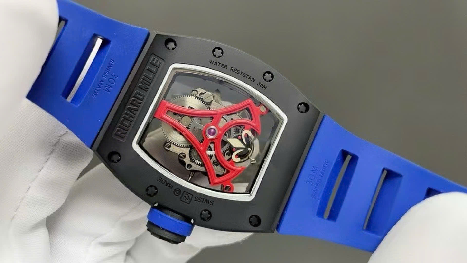Richard Mille Clone Watch RM52-03 Paris Saint-Germain Tourbillon Ceramic Black 40x48mm