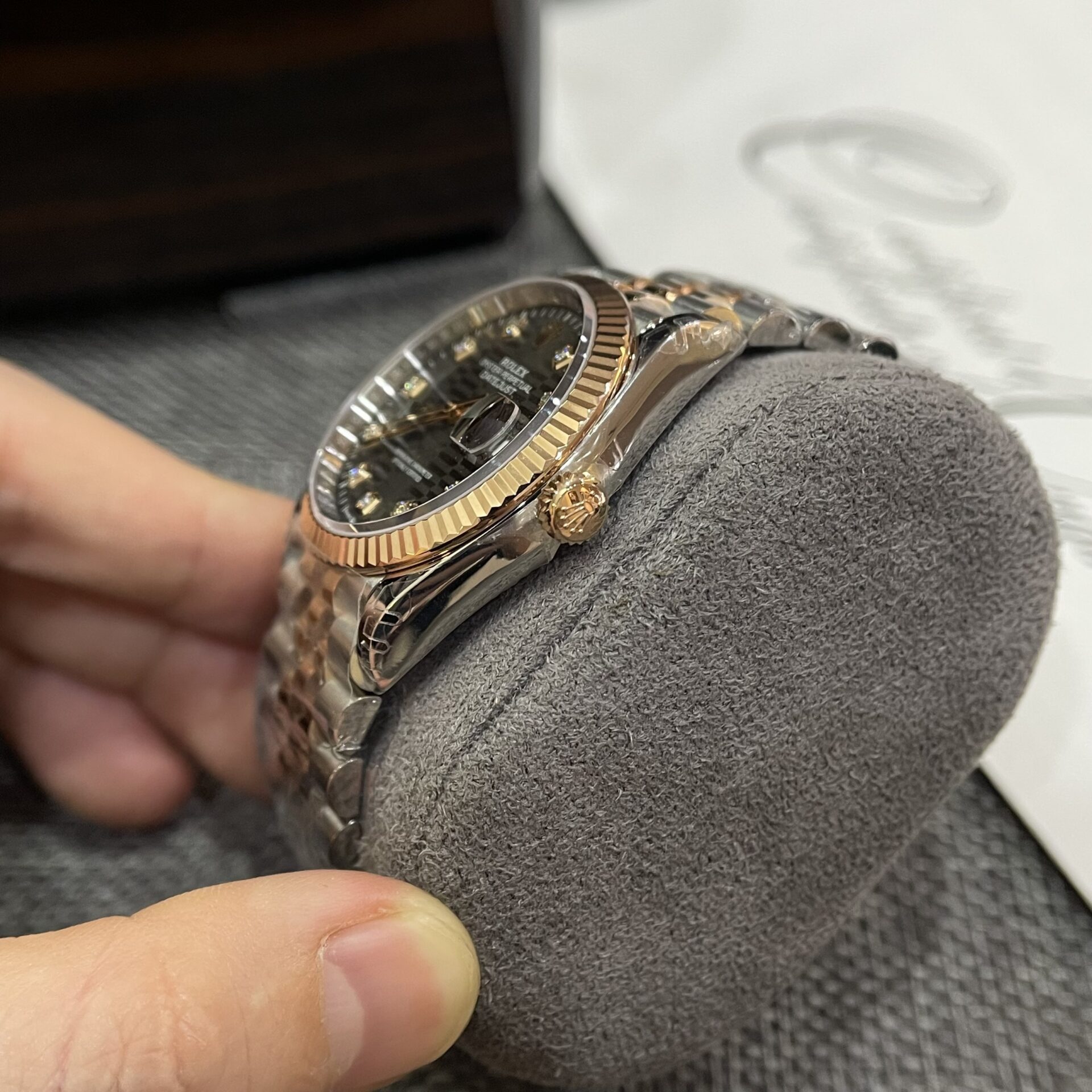 Rolex DateJust 126231 Demi Replica Watch Dark Grey Demi VS Factory 36mm