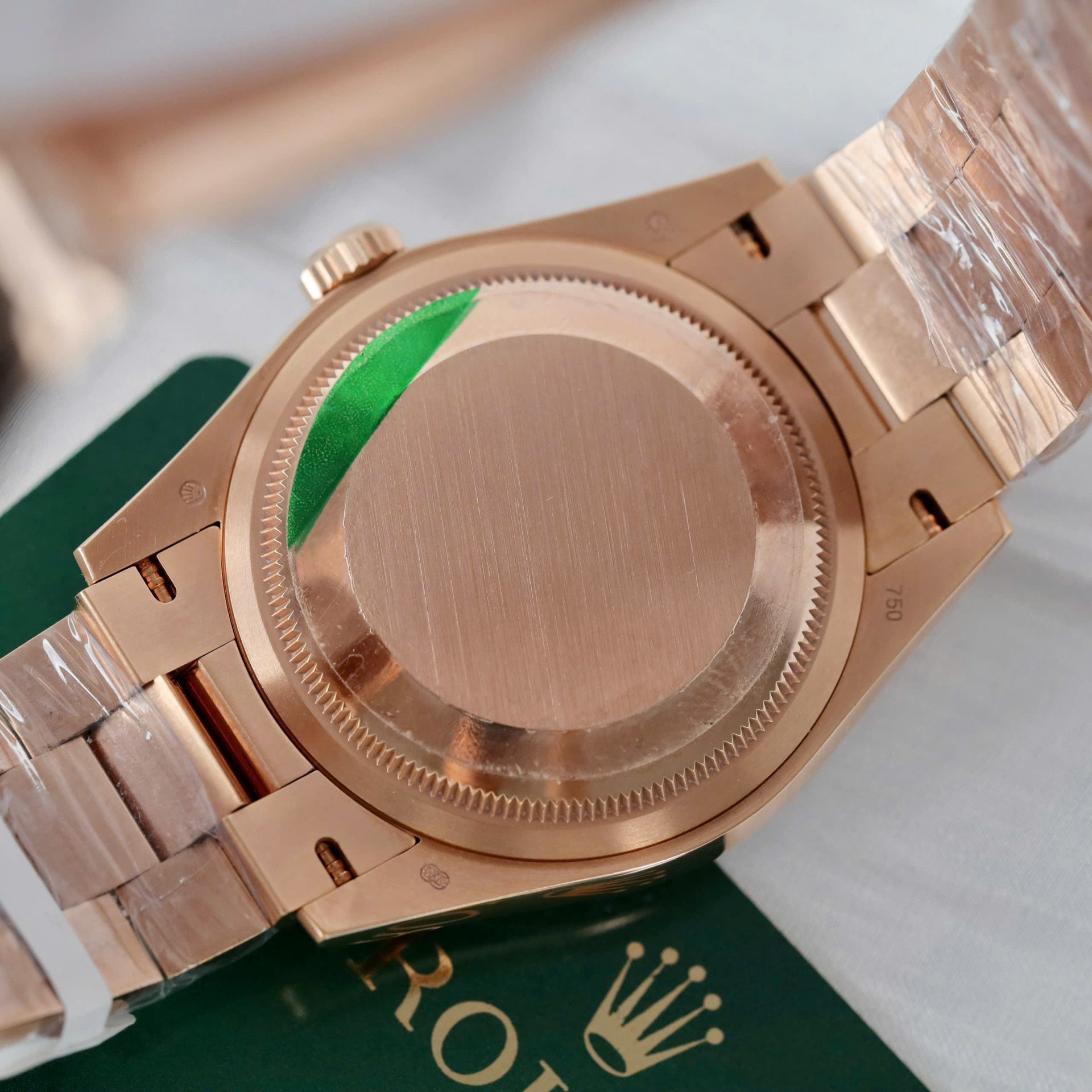 Rolex Day-Date Copies Watches 18K Rose Gold Wrapped + Moissanite Diamonds GM Factory 36mm