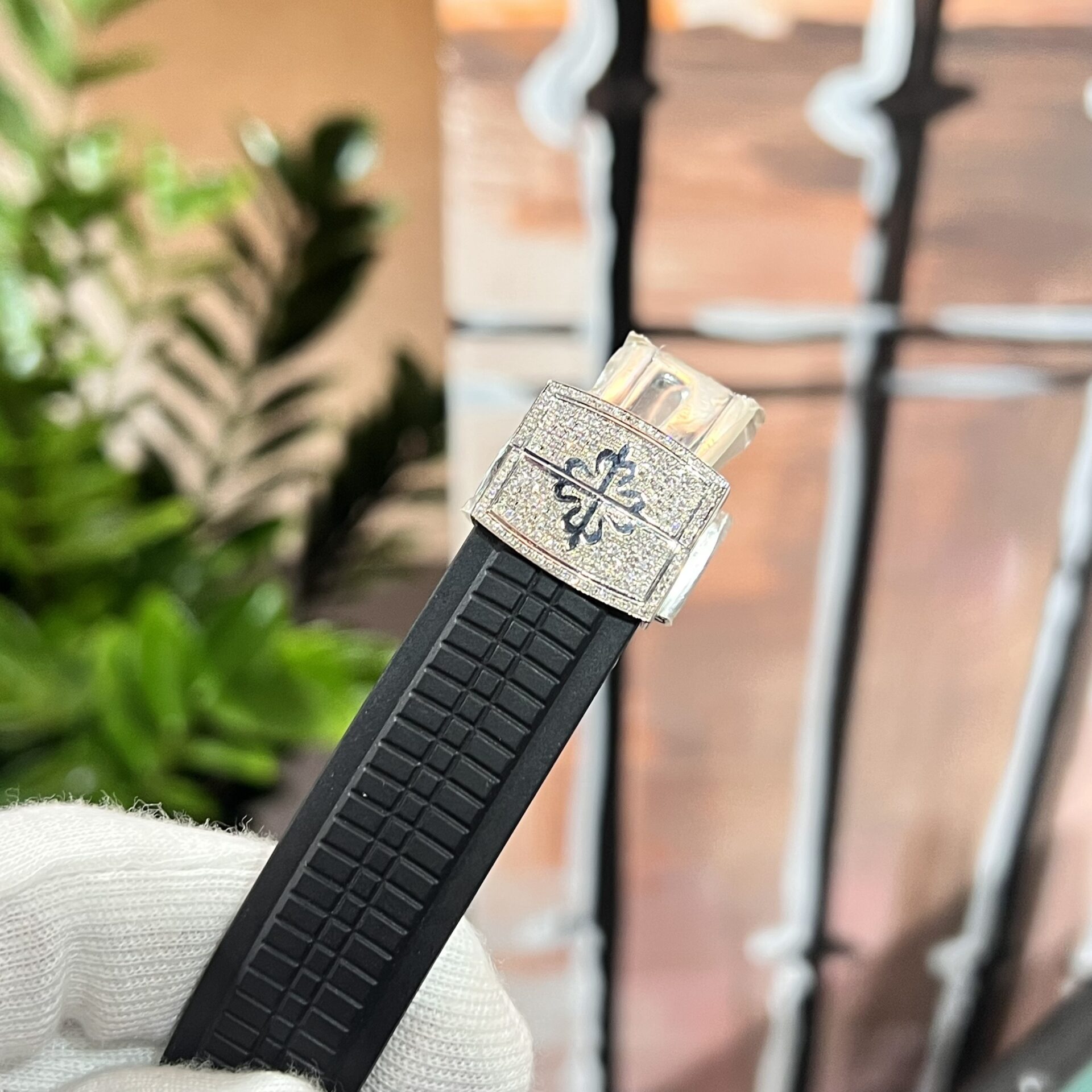 Patek Philippe Aquanaut 5167 With Diamond Natural Rubber Strap 40mm