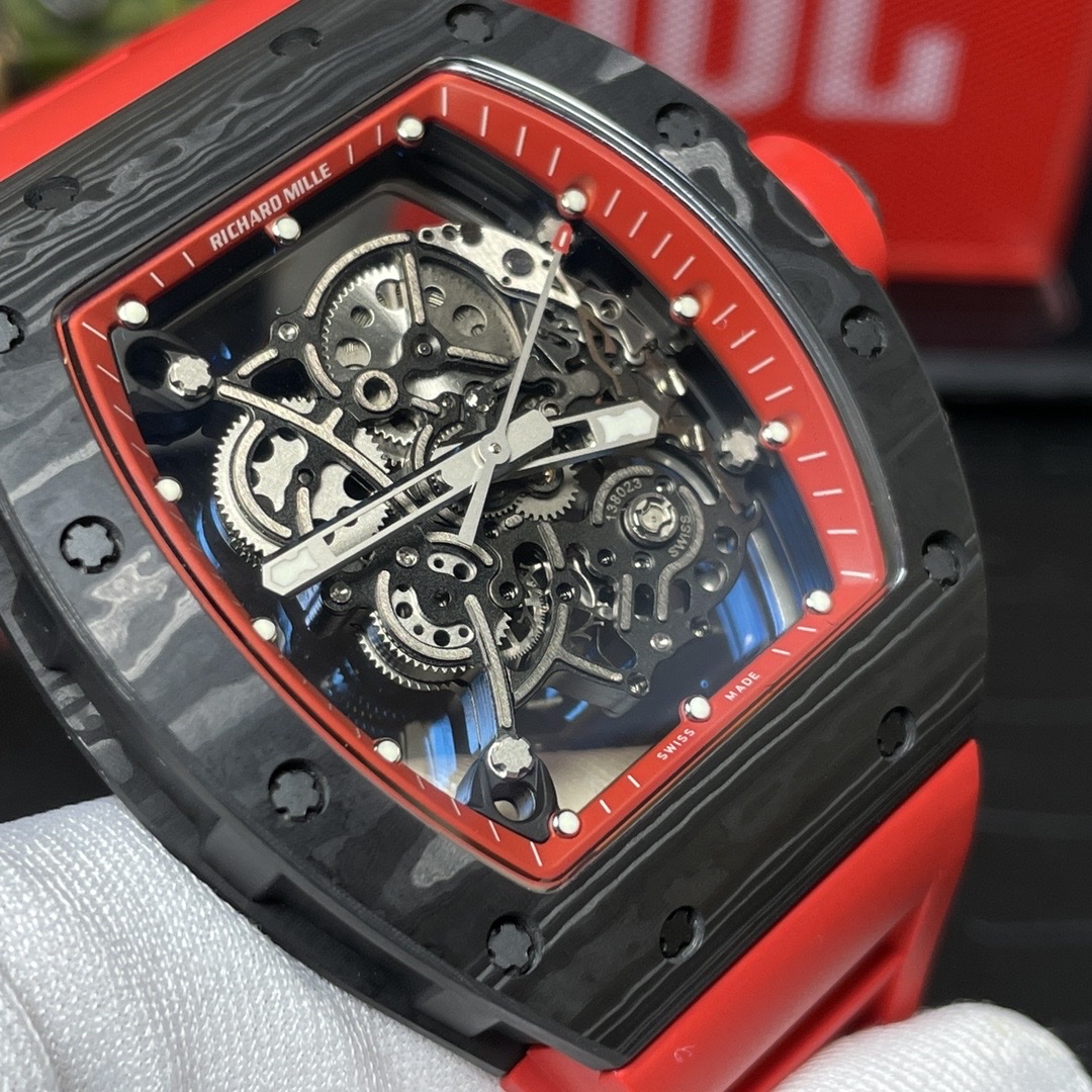 Richard Mille RM055 Carbon NTPT Replica 1:1 Watch Red BBR 45mm