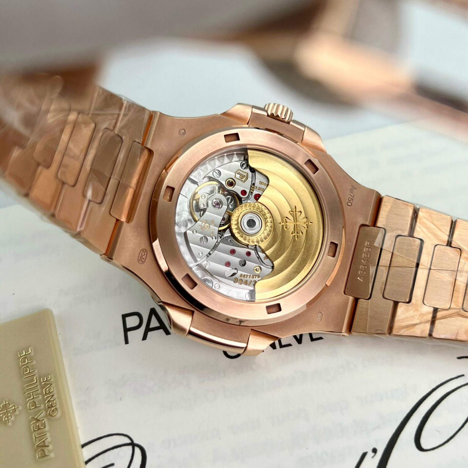 Patek Philippe 5711 Natural Diamond Replica Watch 18K Gold Wrapped 40mm