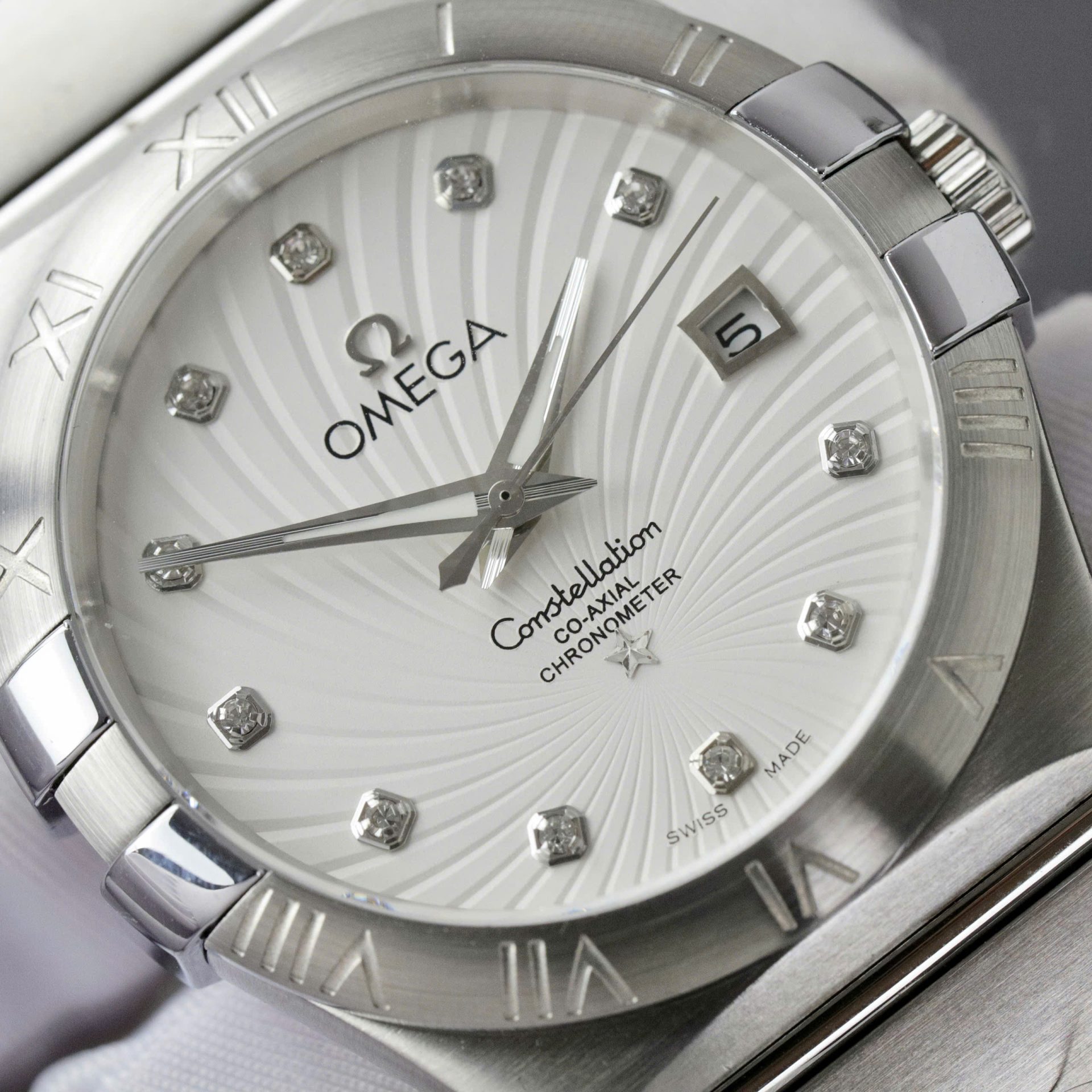Omega Constellation Co-Axial Clone Watch White Dial 38mm