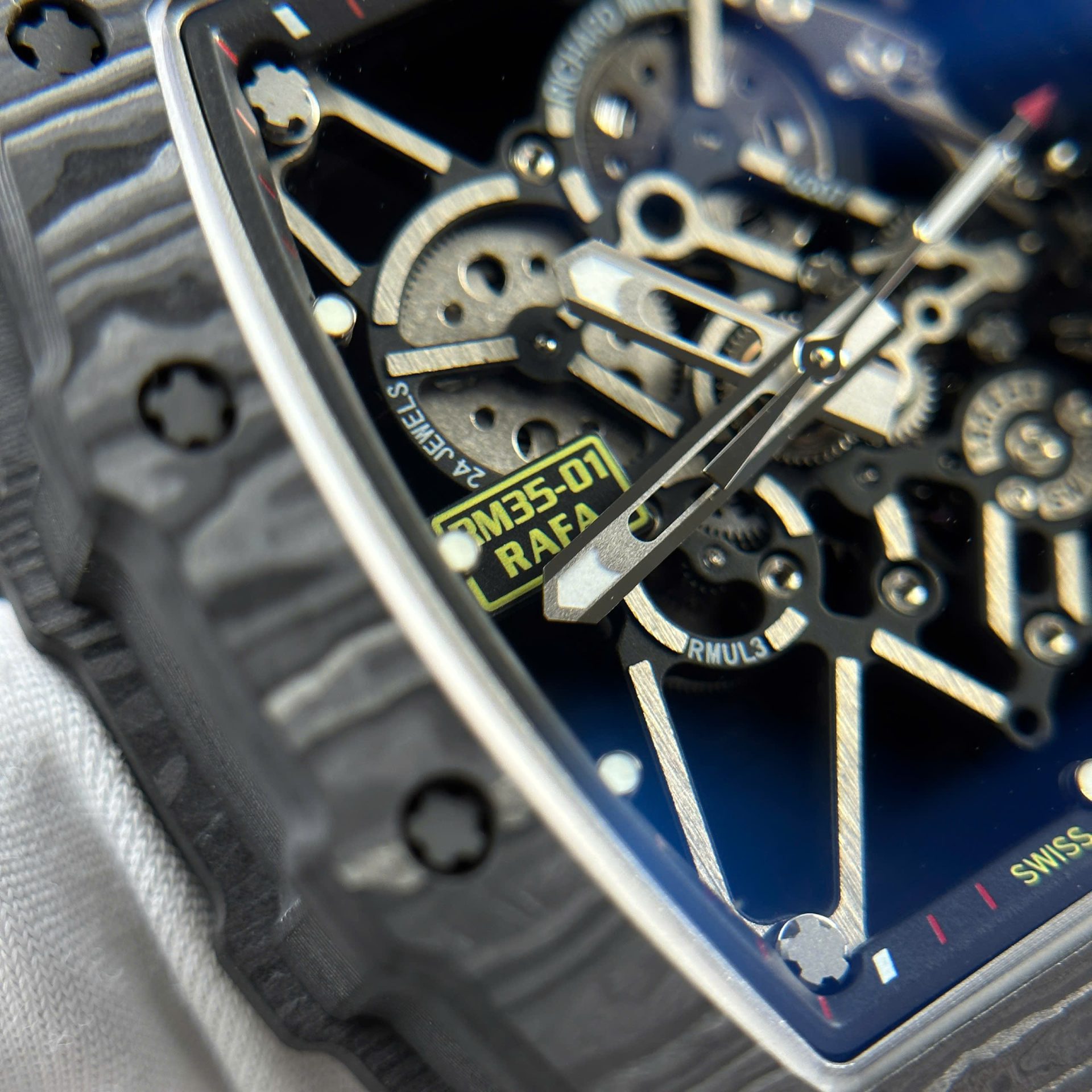 Richard Mille RM35-01 Replica Watch Carbon Case Fabric Nato StrapBBR Factory 44,5x50mm