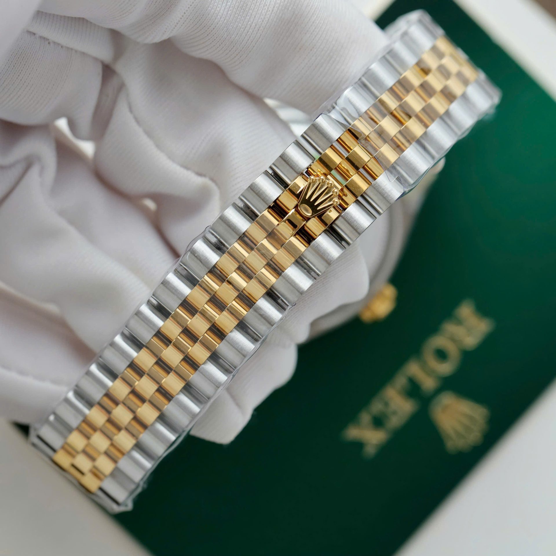 Rolex DateJust Best Replica Watch Green Dial Jubilee Strap THB Factory 31mm