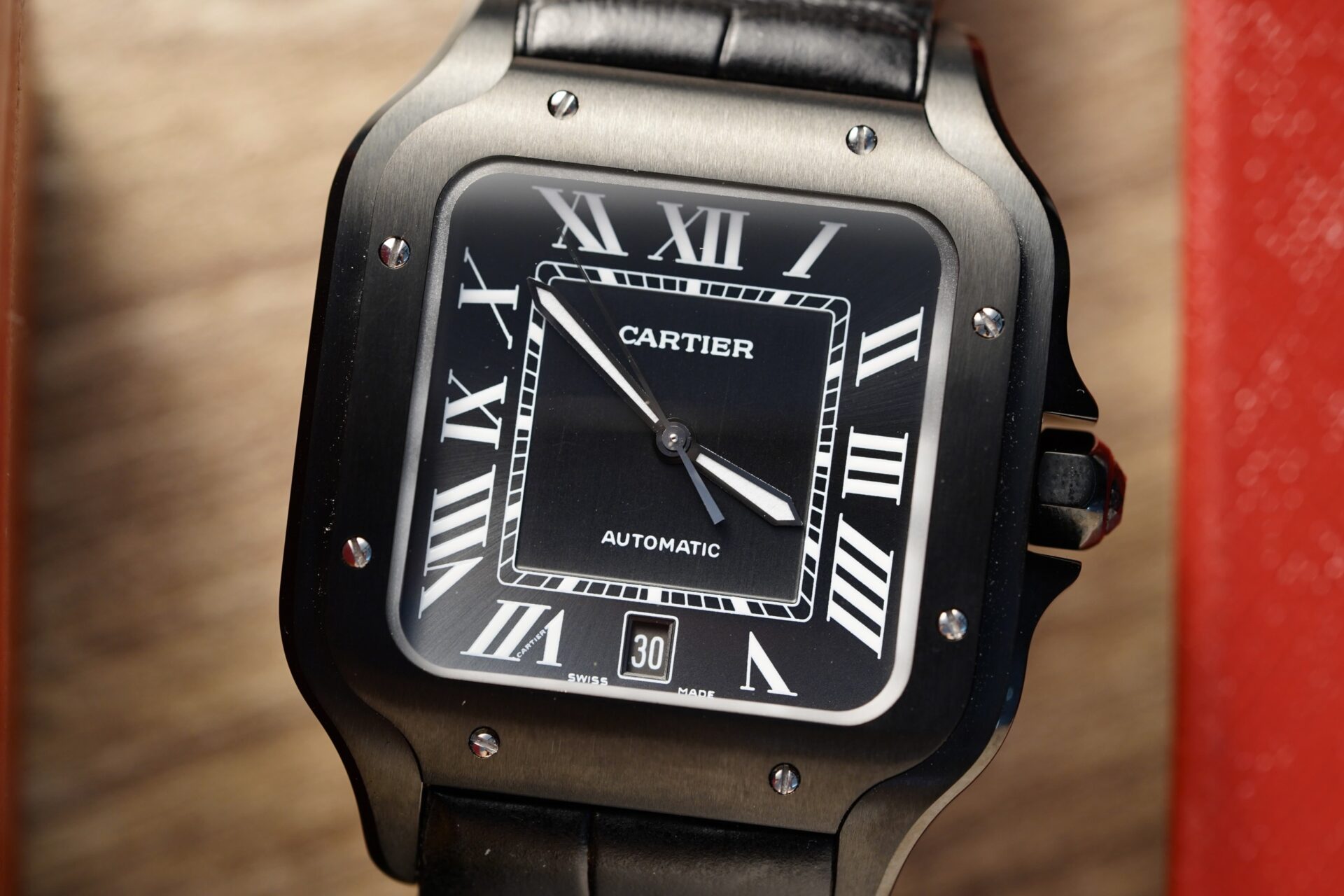 Cartier Best Replica Watch Santos De Cartier WSSA0039 Black Dial BV Factory 39.8mm