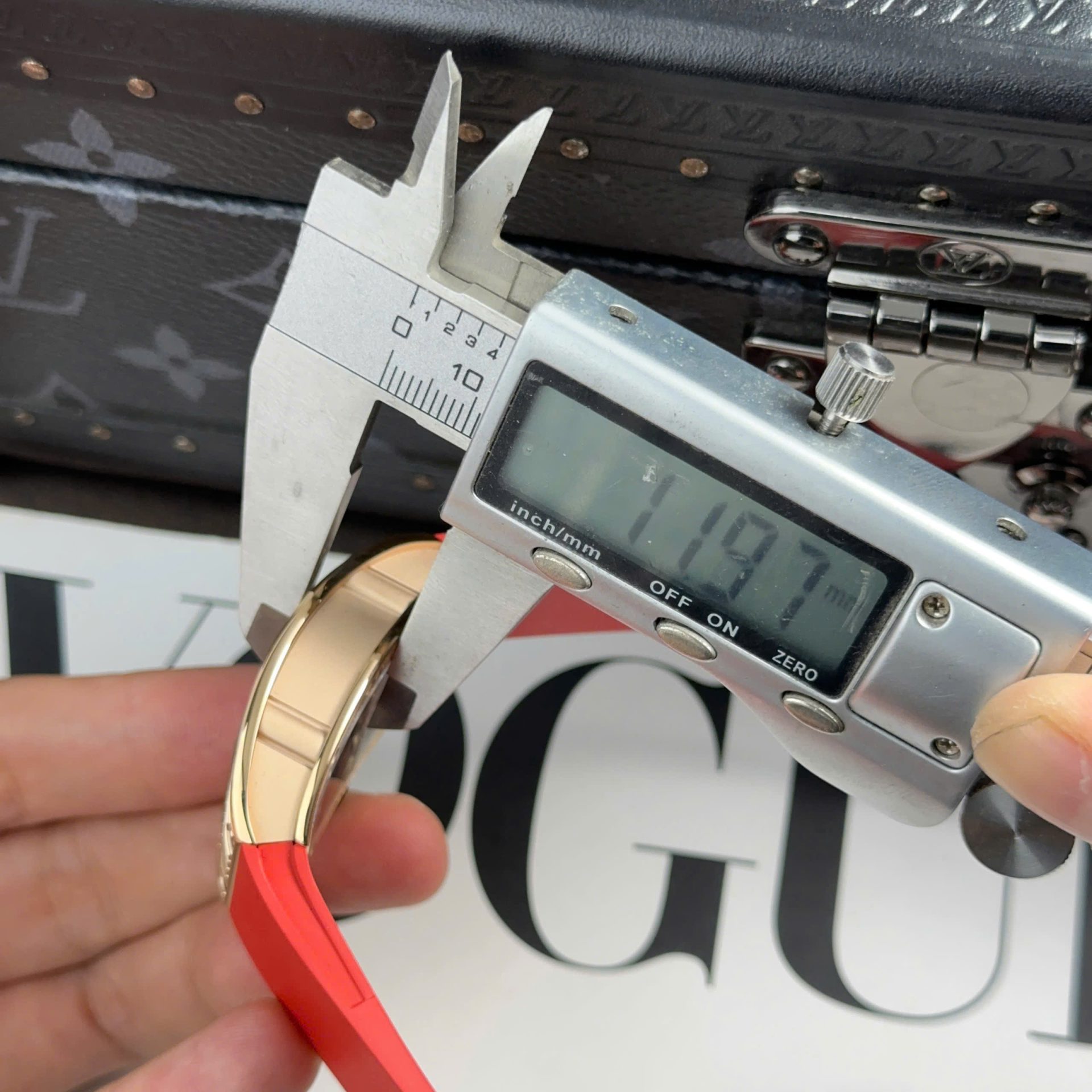 Richard Mille RM07-01 Best Replica Watches Diamonds Red Rubber Strap ZF Factory 36mm