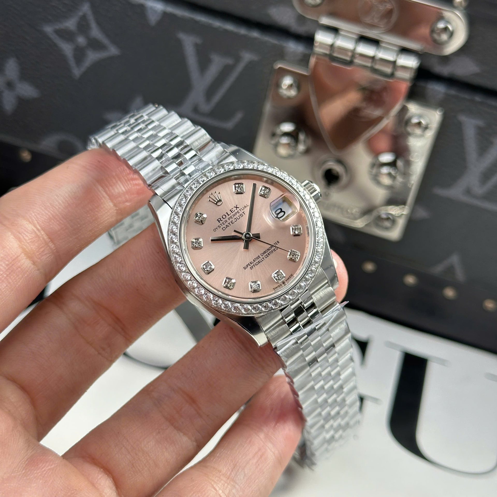 Rolex DateJust Replica Watch Women Dial Pink Jubilee Strap THB Factory 31mm