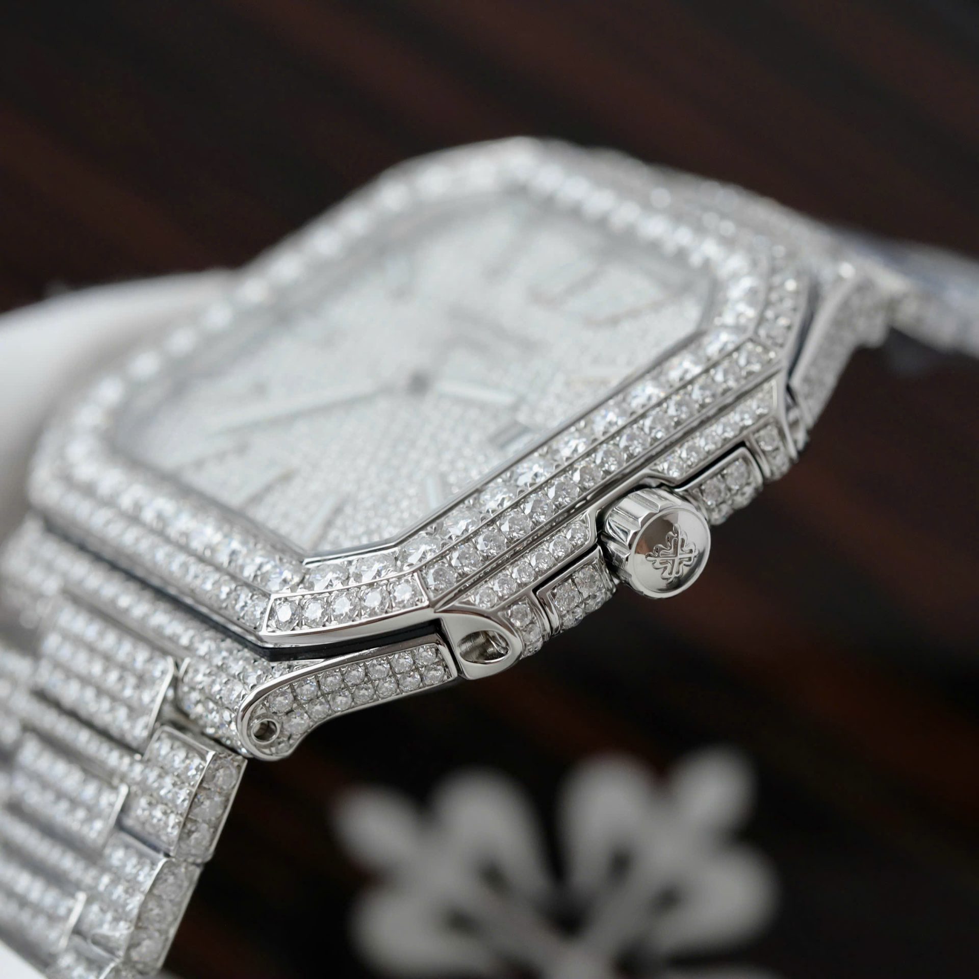 Patek Philippe Cubitus 5821 Copies Watches Diamonds Moissanite Hong Kong Custom 45mm