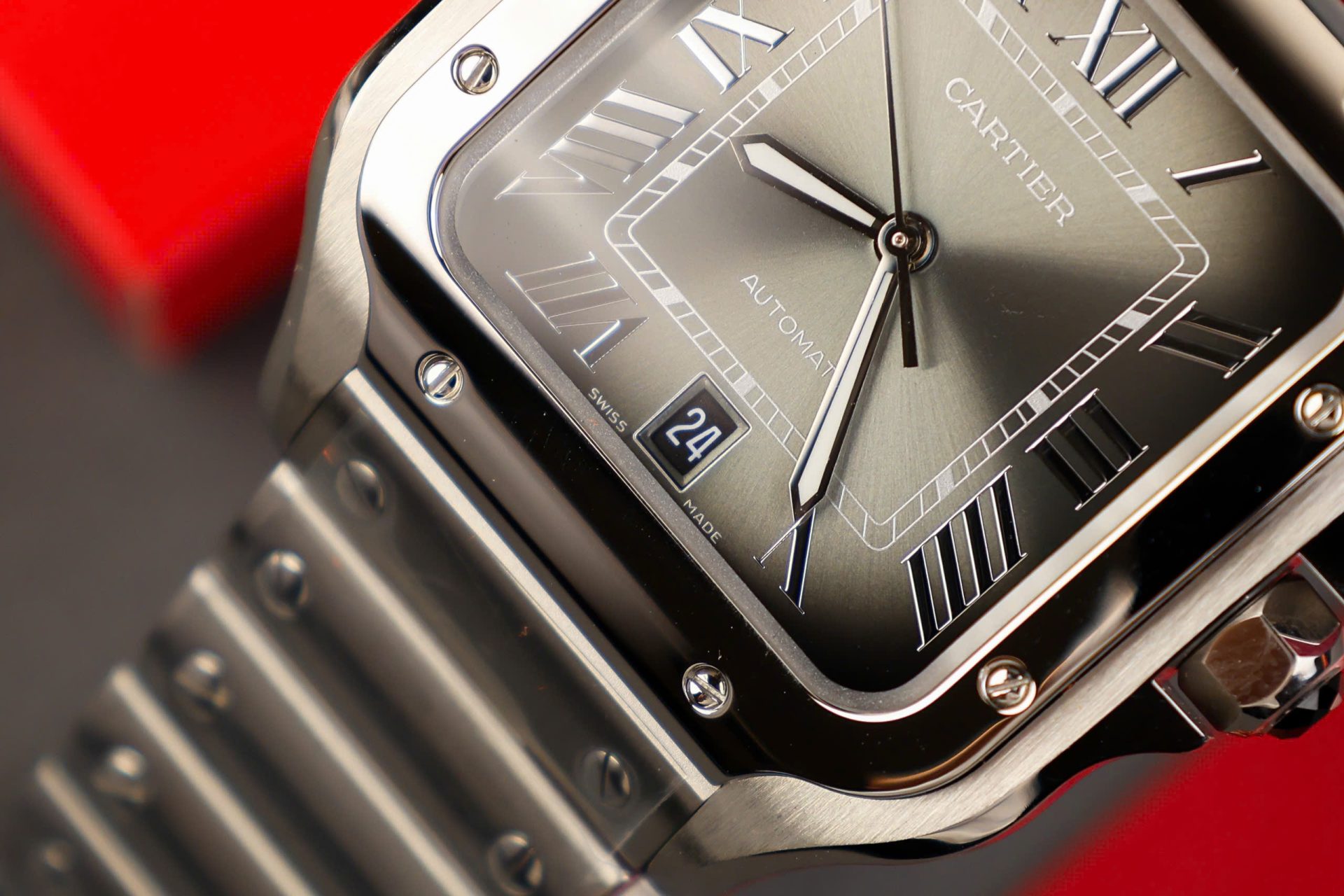 Cartier Santos Replica 11 Watch Gray Dial AF Factory 39.8mm