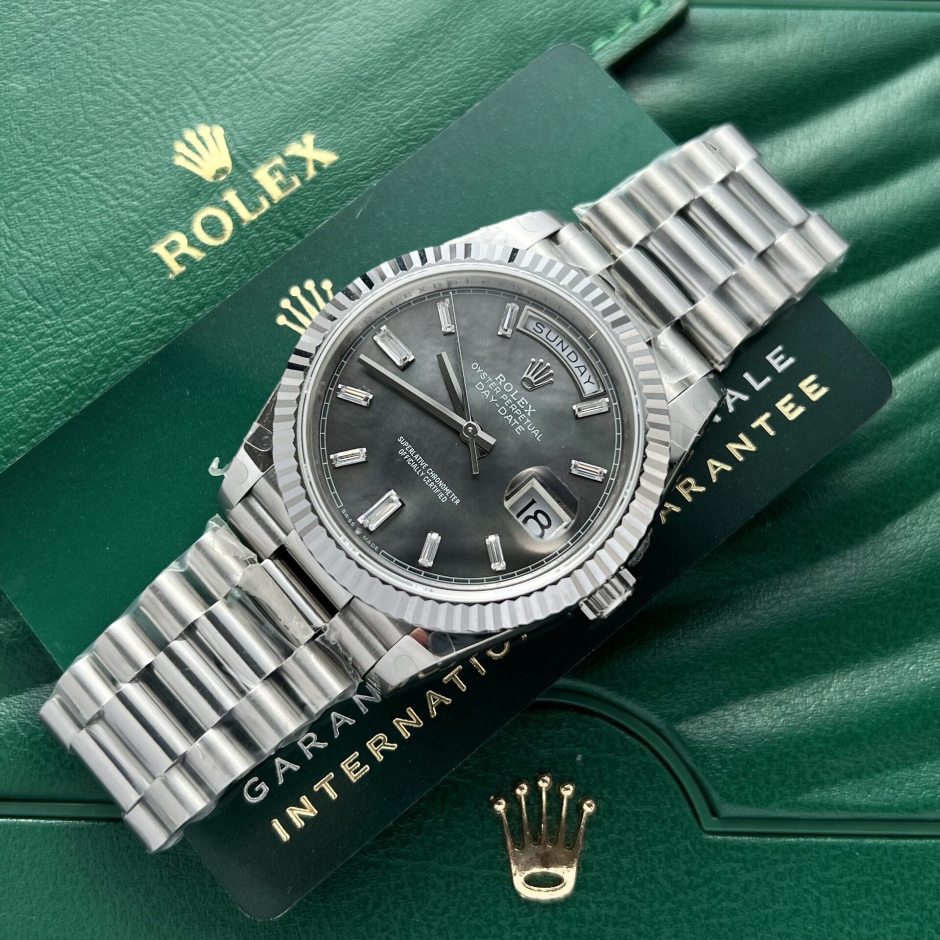 Rolex Replica Watches Day-Date Mother Of Pearl Dial 40mm