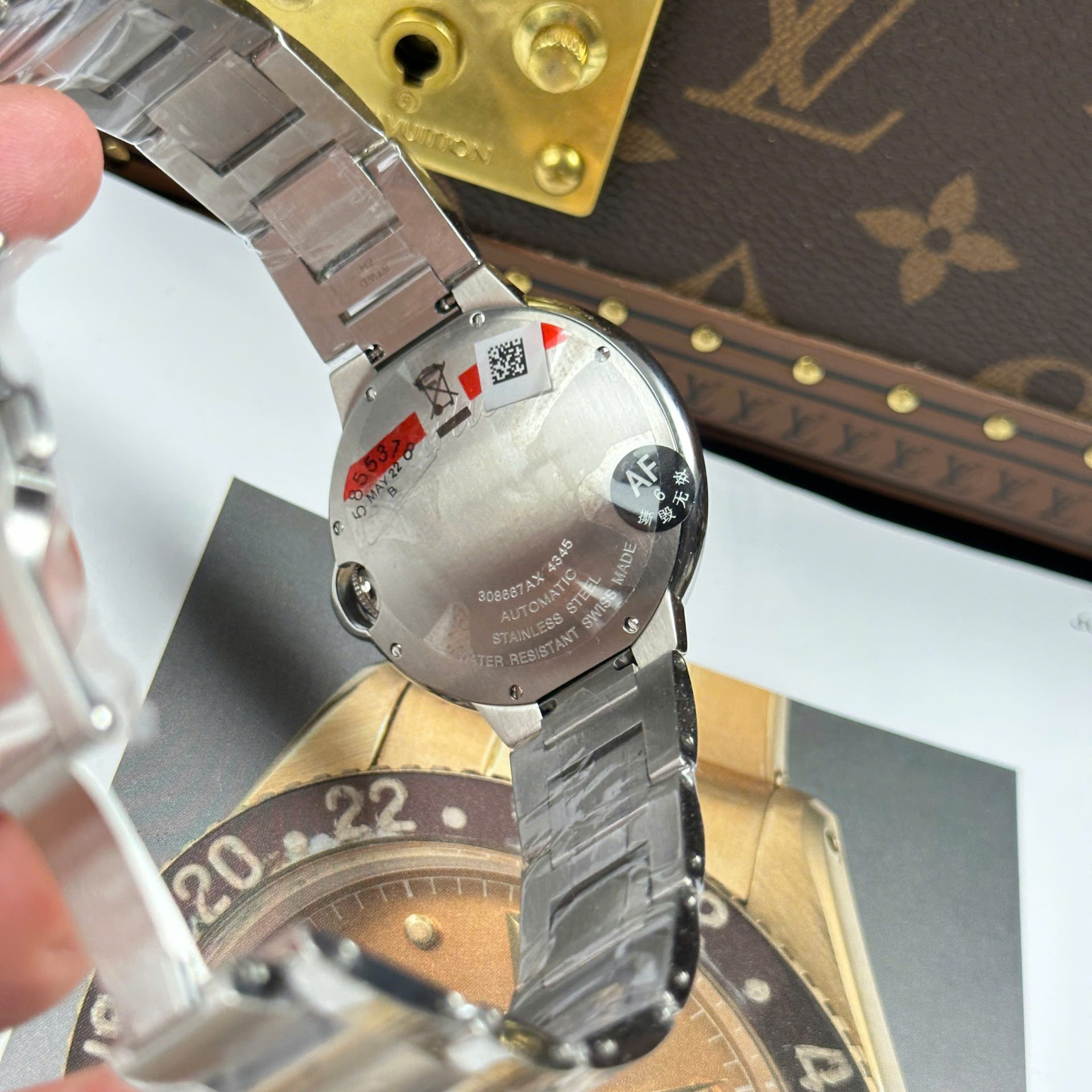 Cartier Ballon Bleu Best Copies Watch Brown Dial Metal Wire AF Factory 40mm